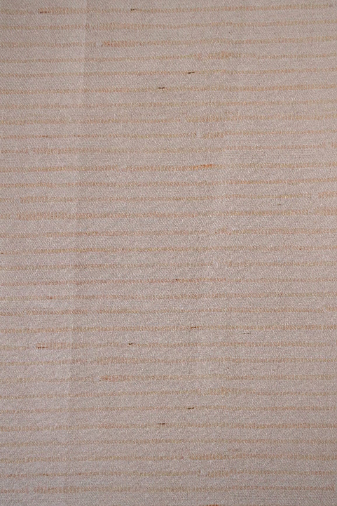 doeraa Prints Cream Stripes Pattern Tussar Satin Fabric