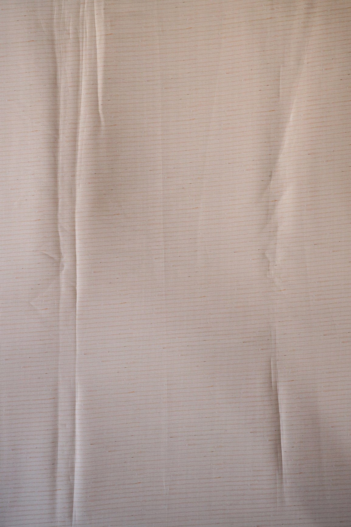 doeraa Prints Cream Stripes Pattern Tussar Satin Fabric