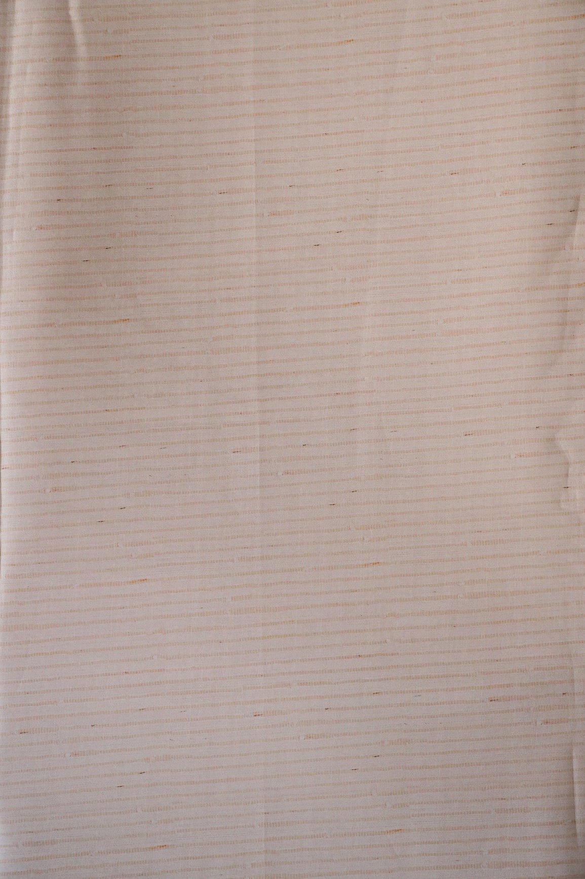 doeraa Prints Cream Stripes Pattern Tussar Satin Fabric