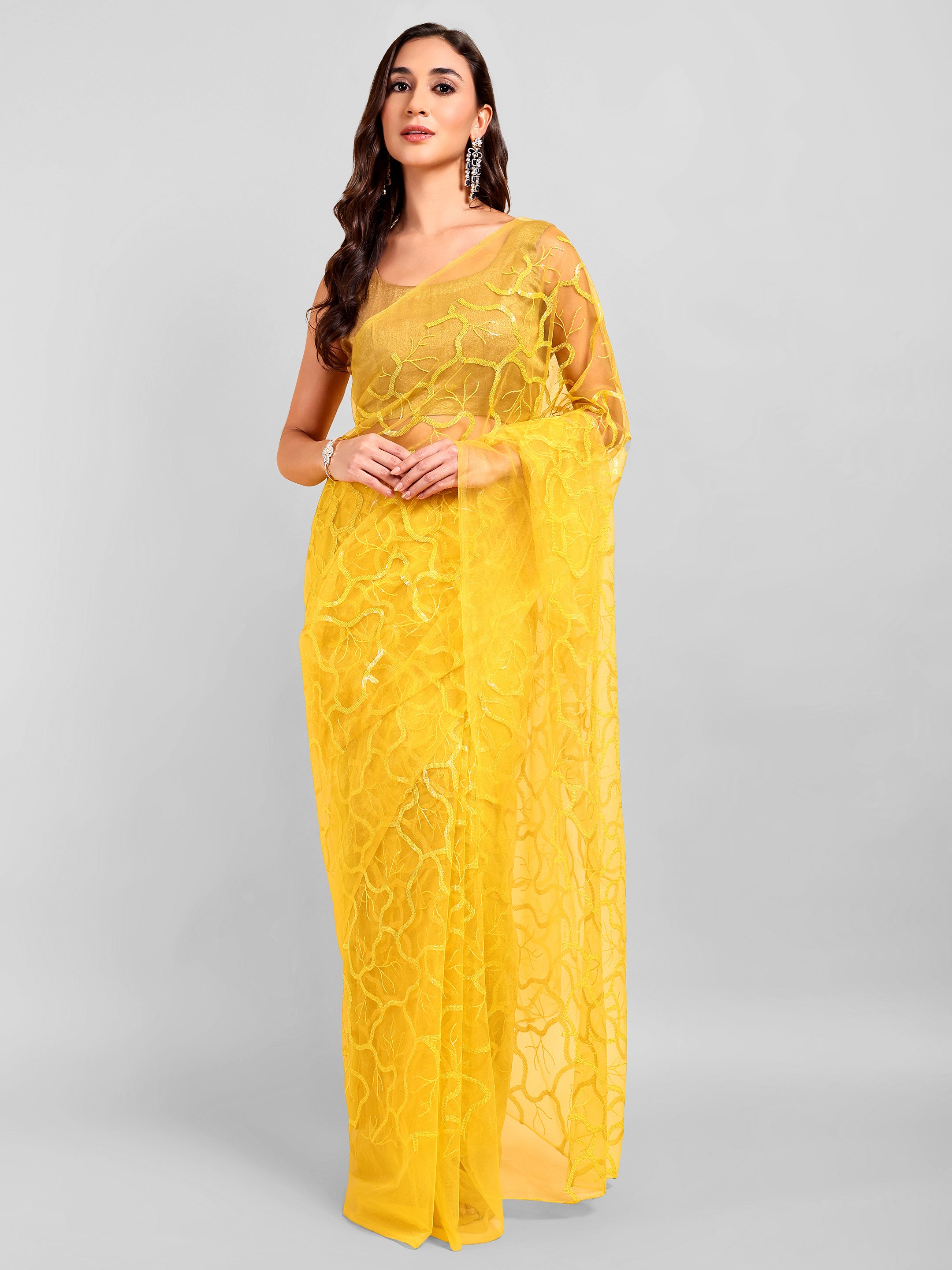 Yellow Saree Set (2 Piece)