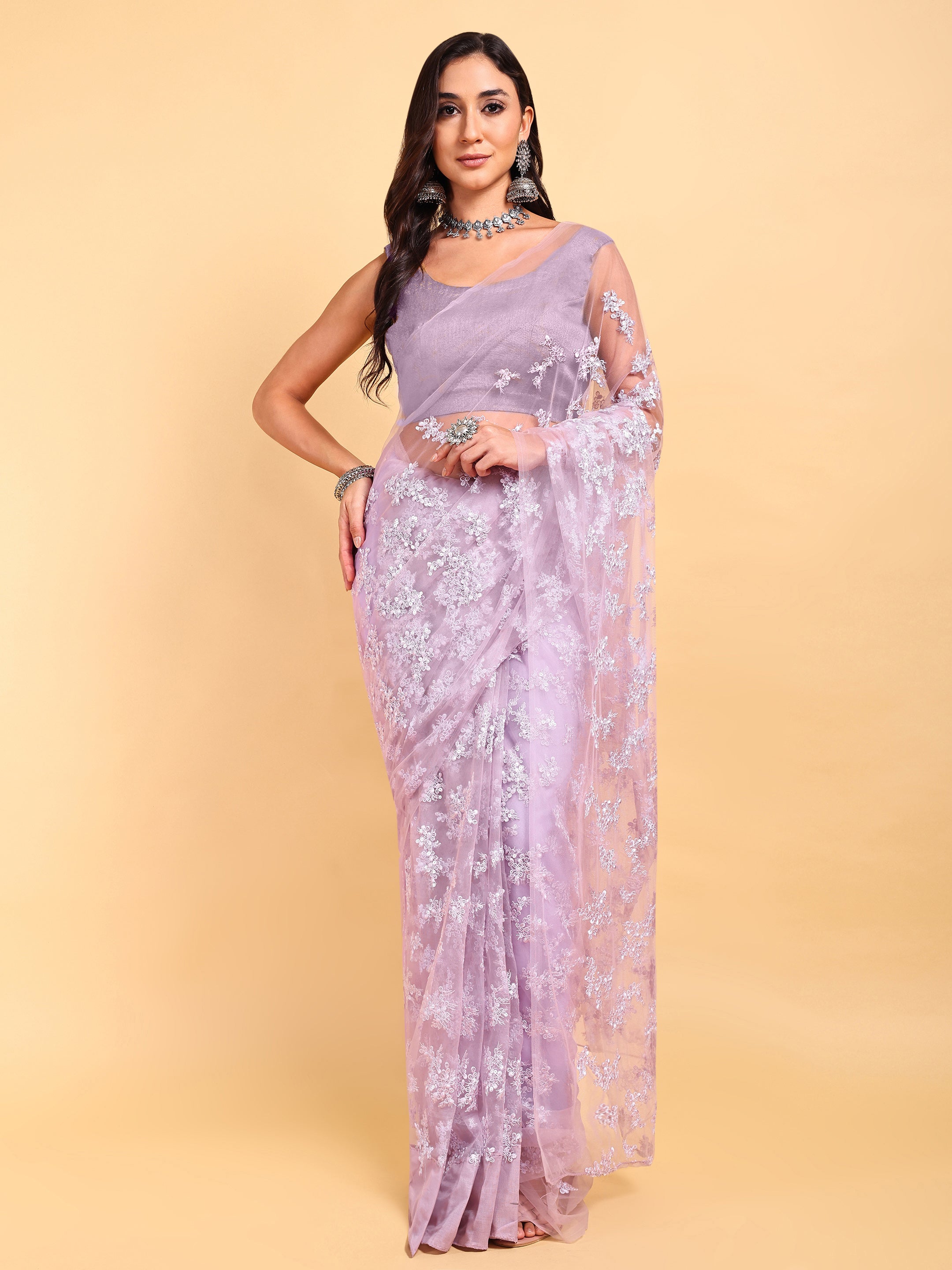 Lilac Saree Set (2 Piece)