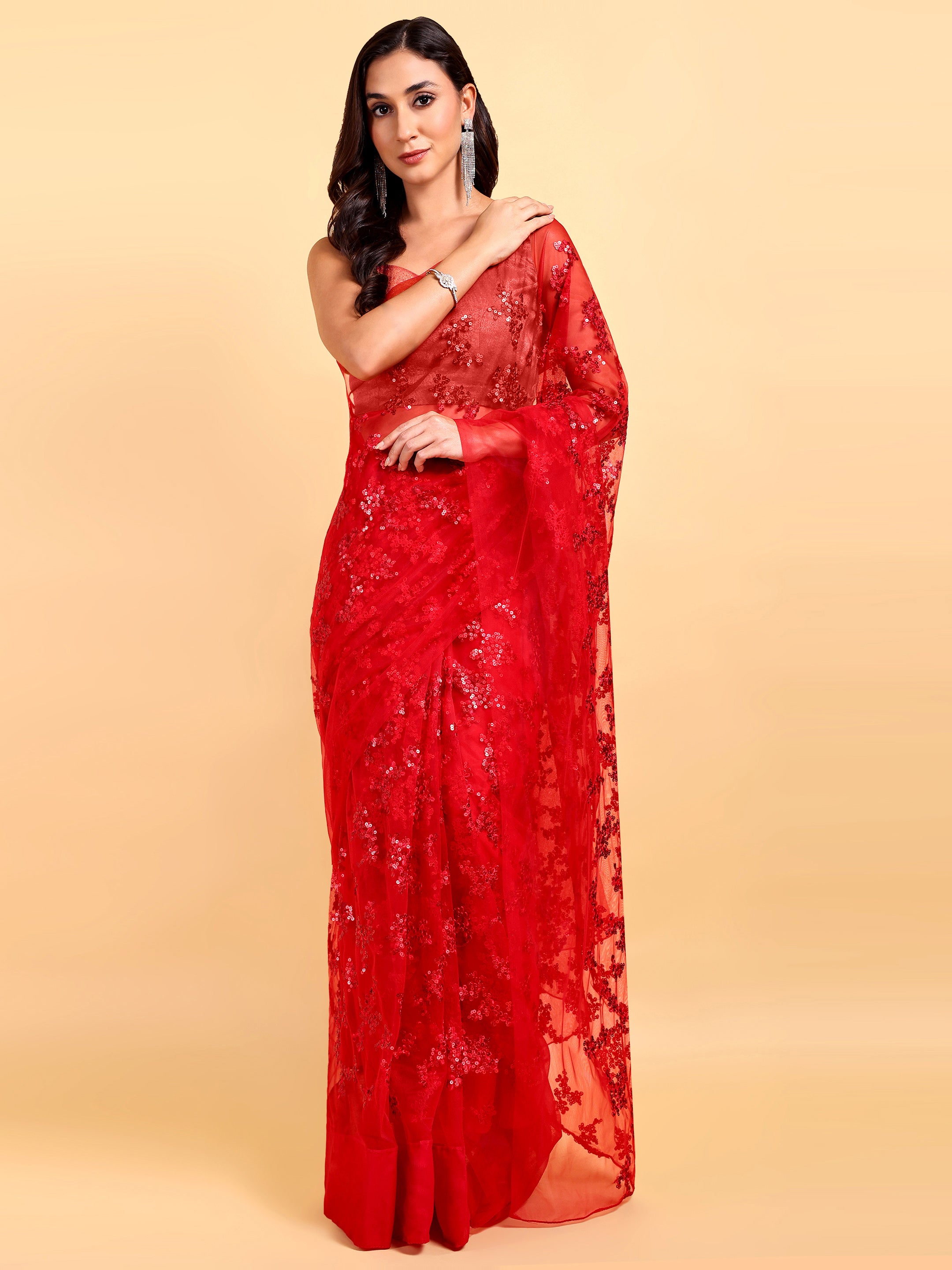 Red Saree Set (2 Piece)