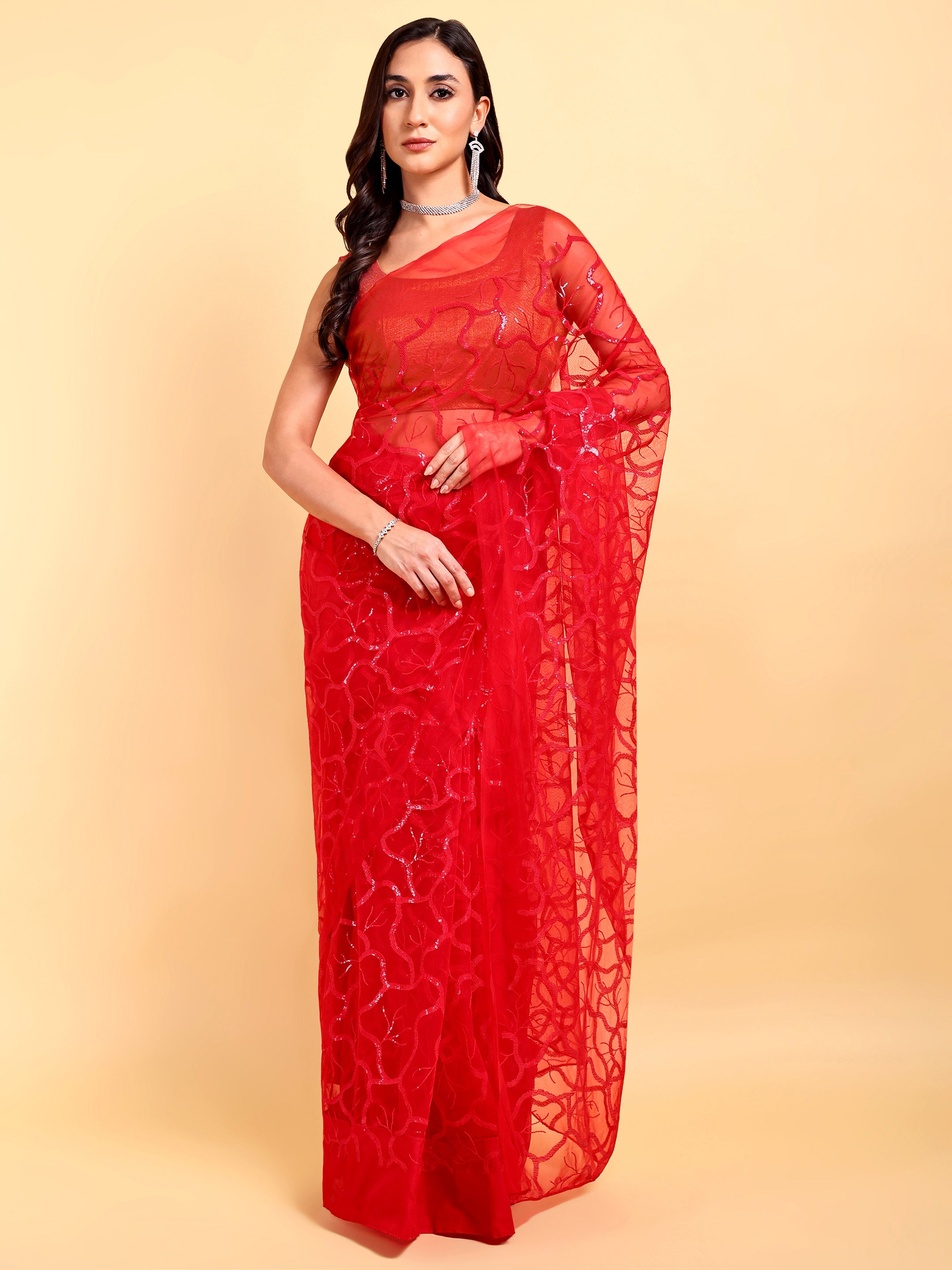 Red Saree Set (2 Piece)