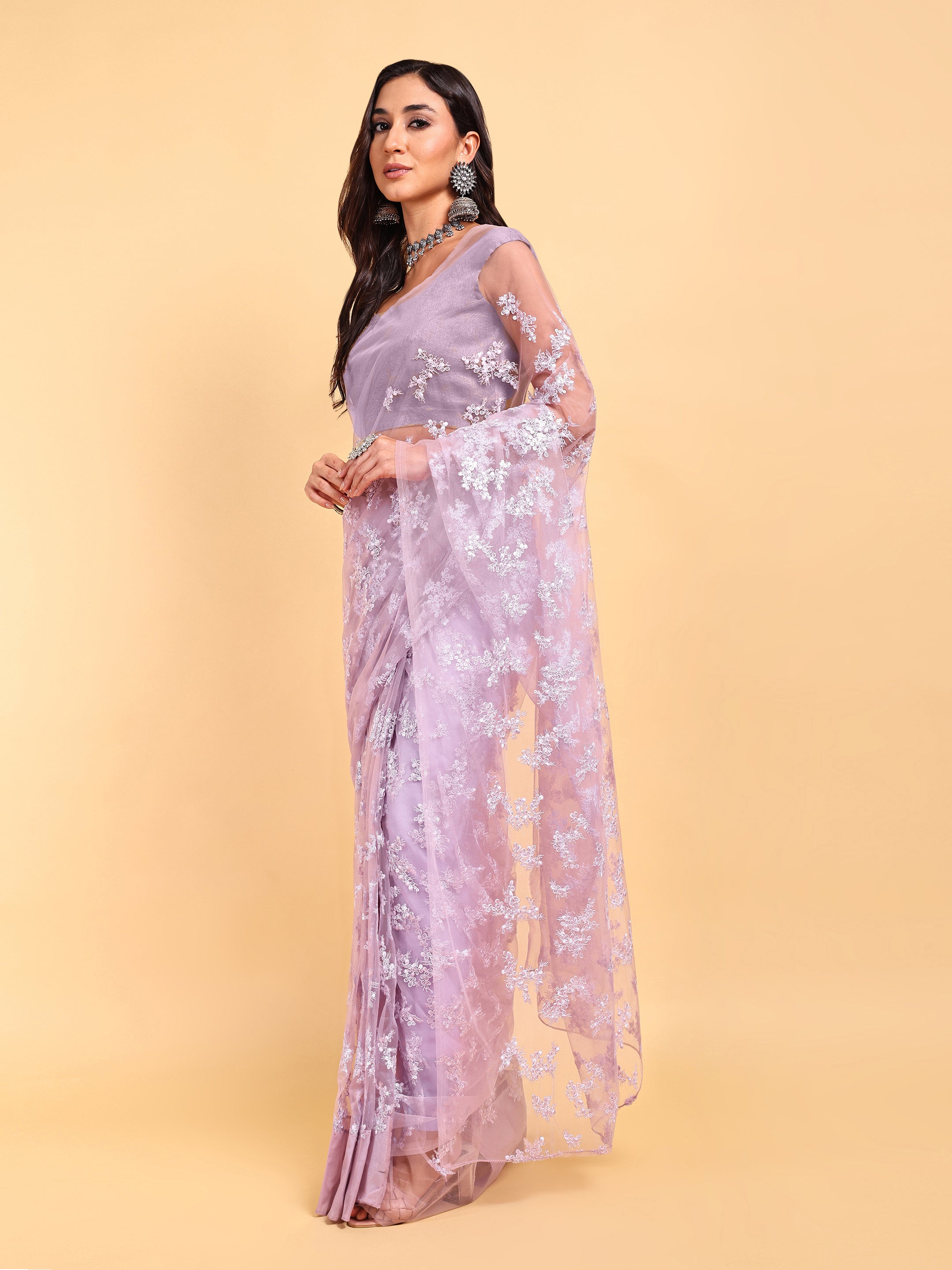 Lilac Saree Set (2 Piece)