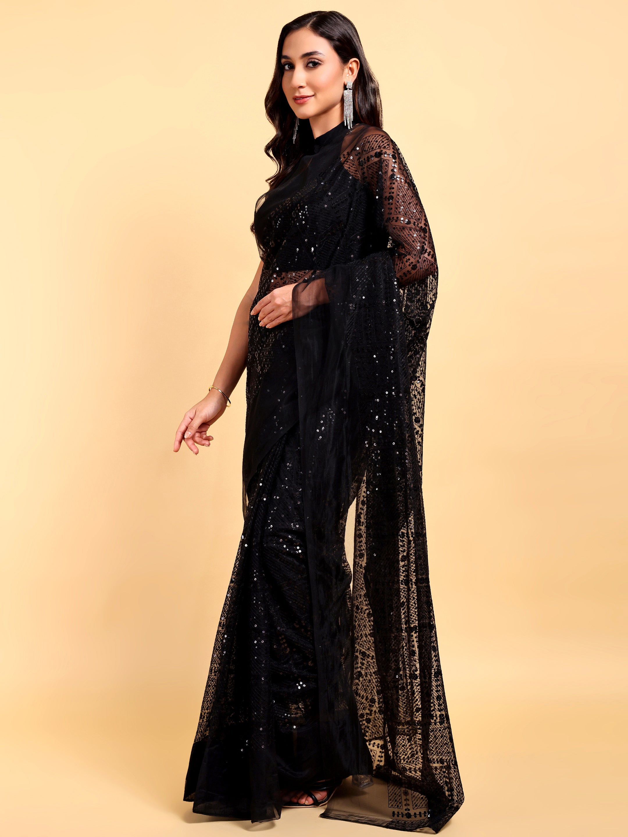 Black Saree Set (2 Piece)