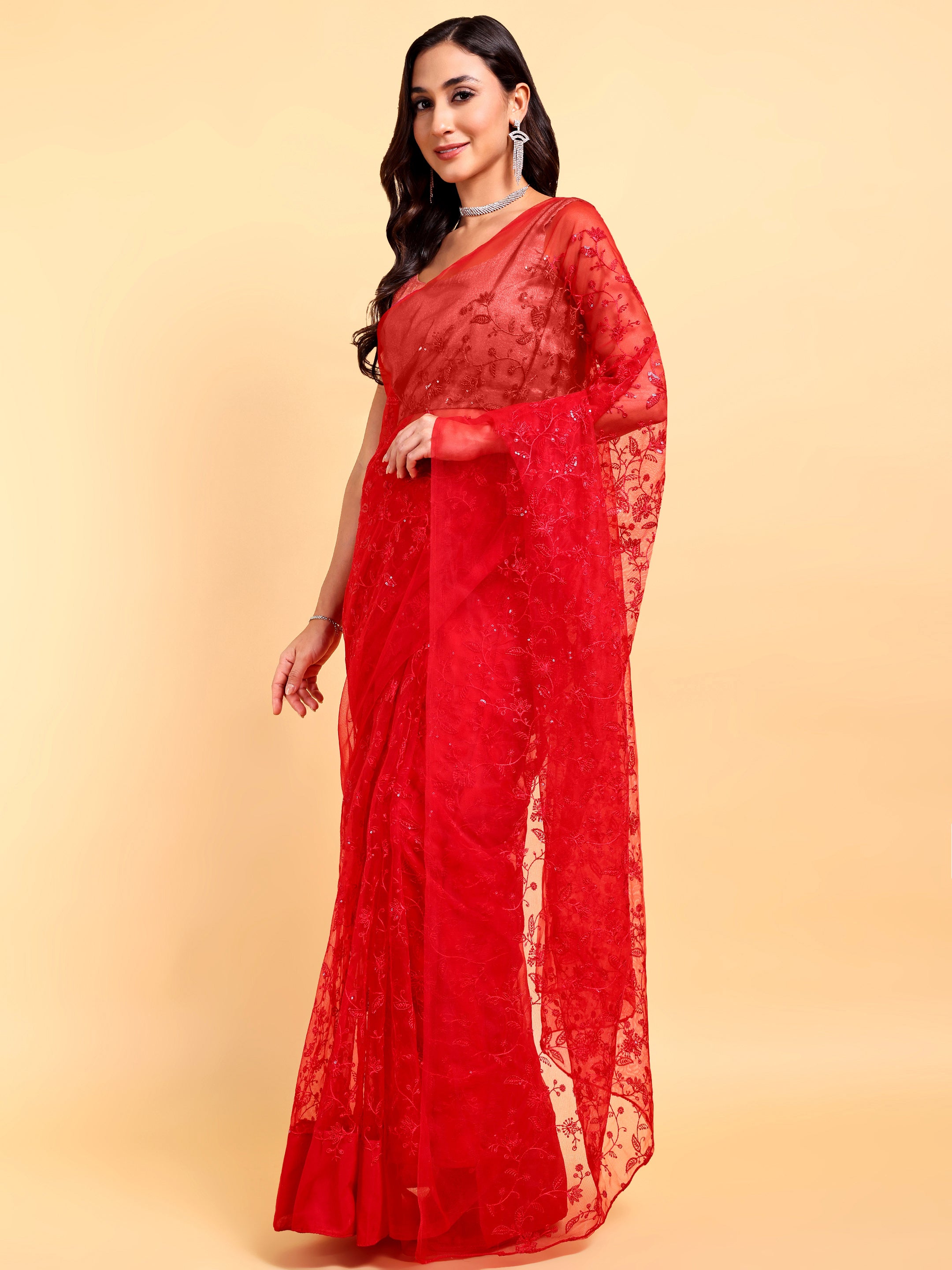 Red Saree Set (2 Piece)