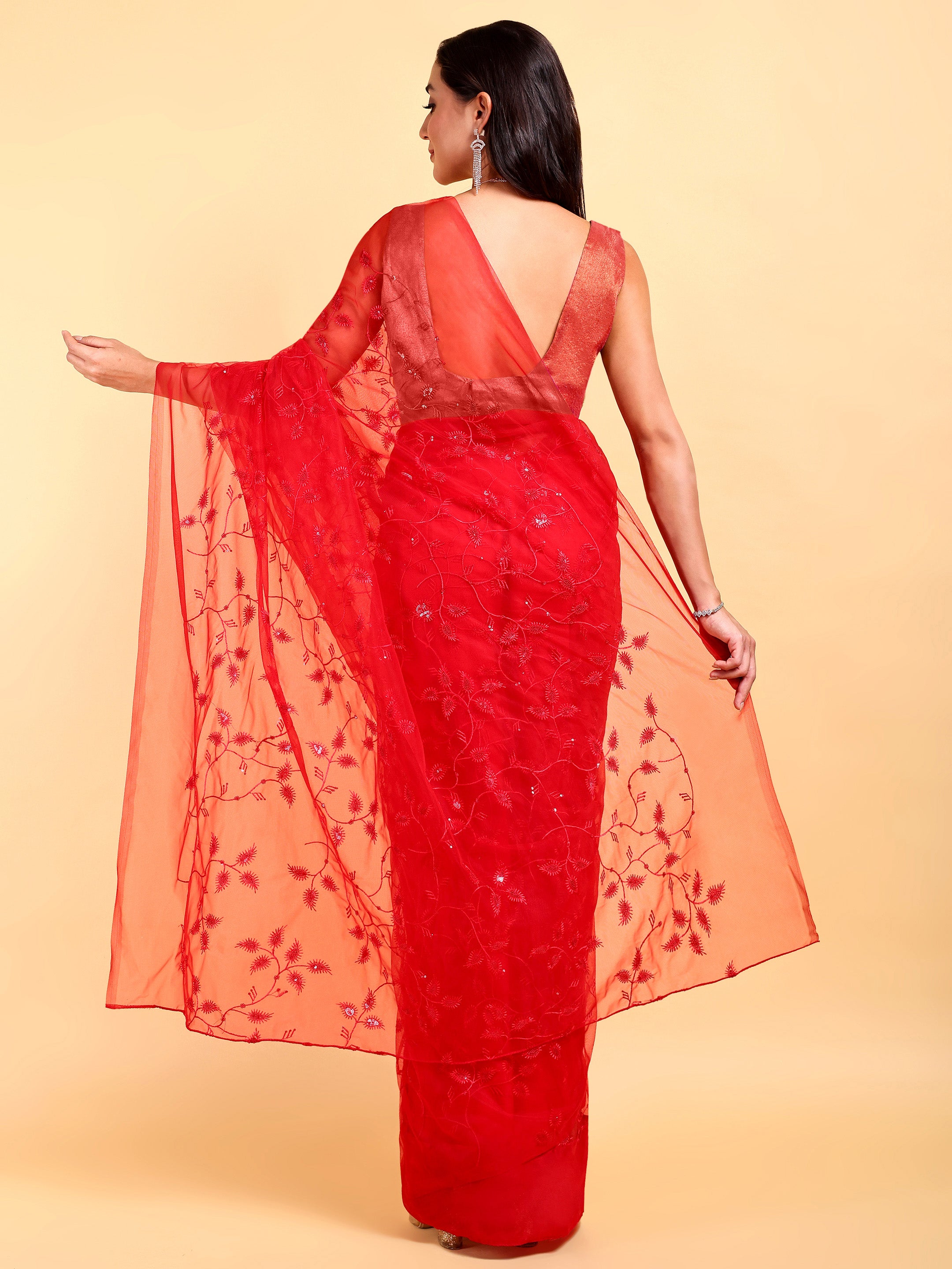 Red Saree Set (2 Piece)