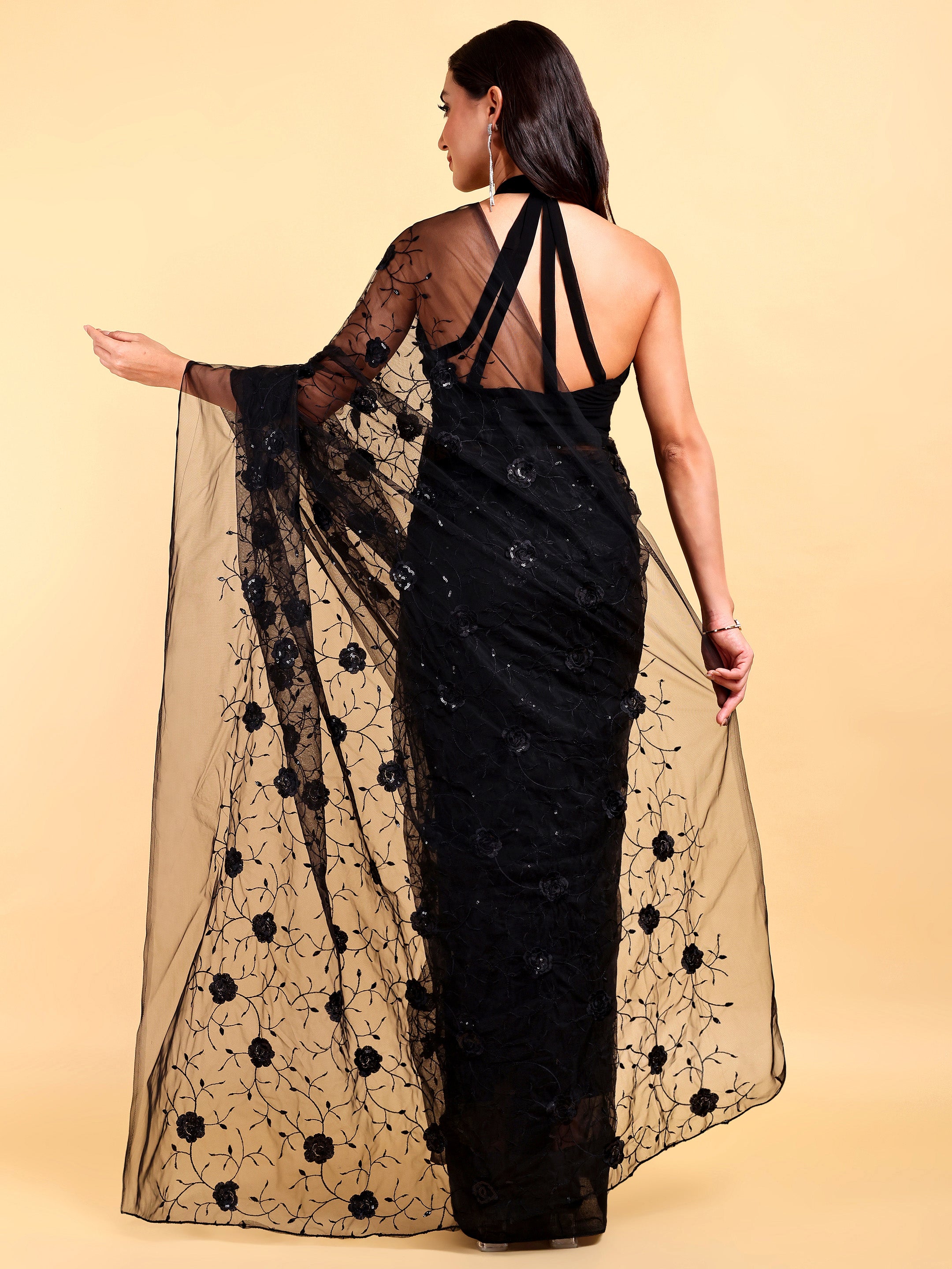 Black Saree Set (2 Piece)