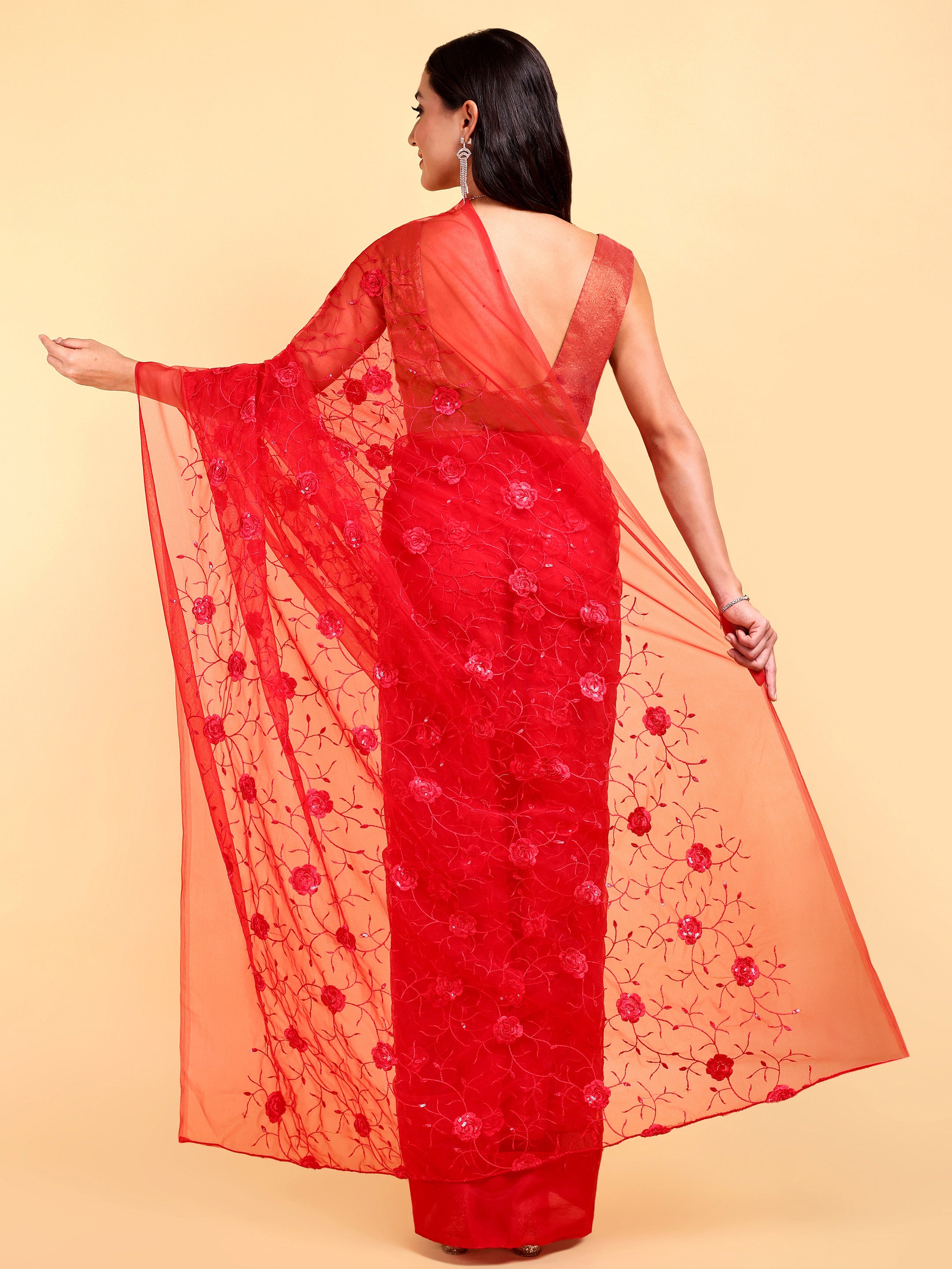 Red Saree Set (2 Piece)