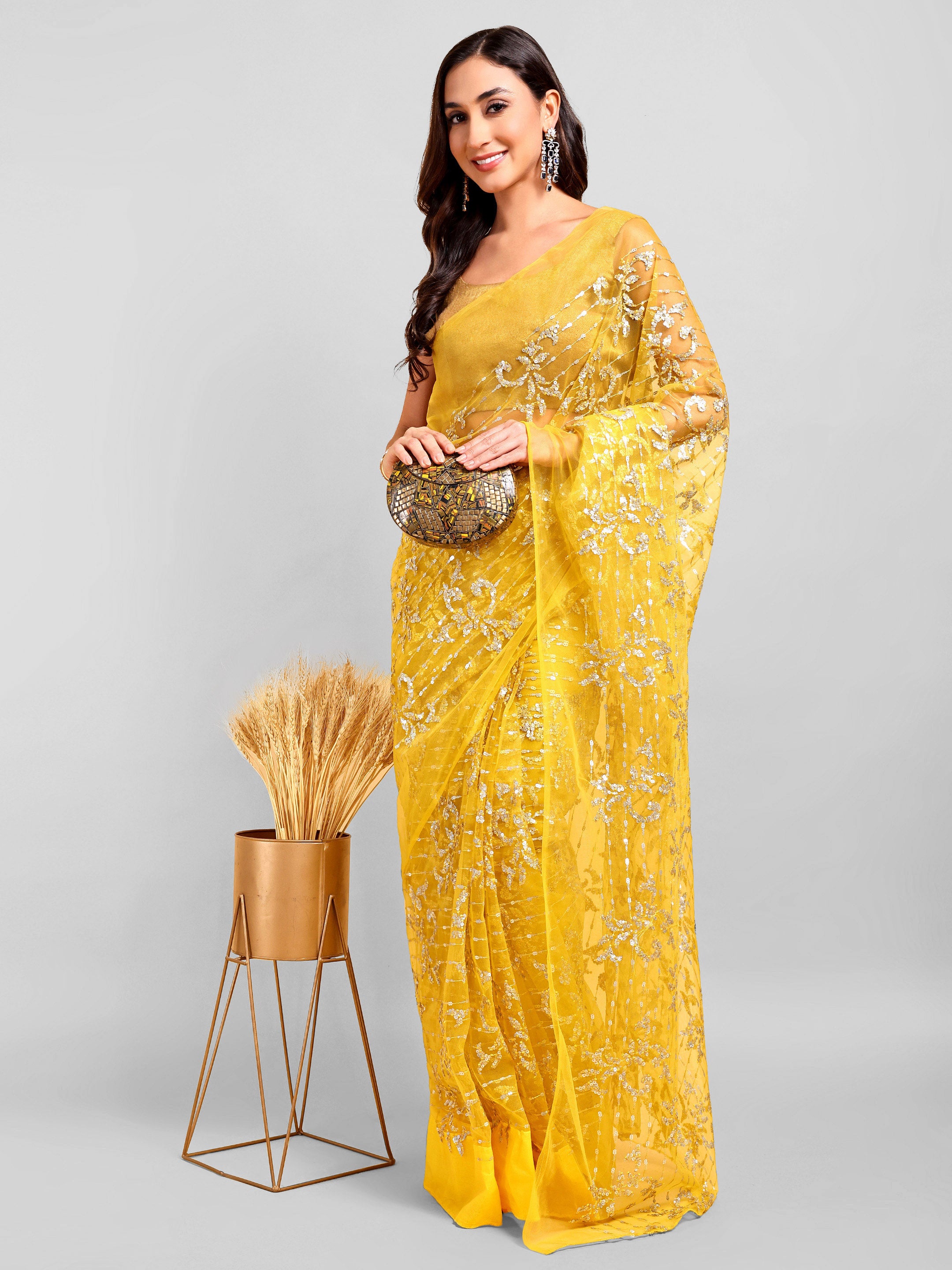 Yellow Saree Set (2 Piece)