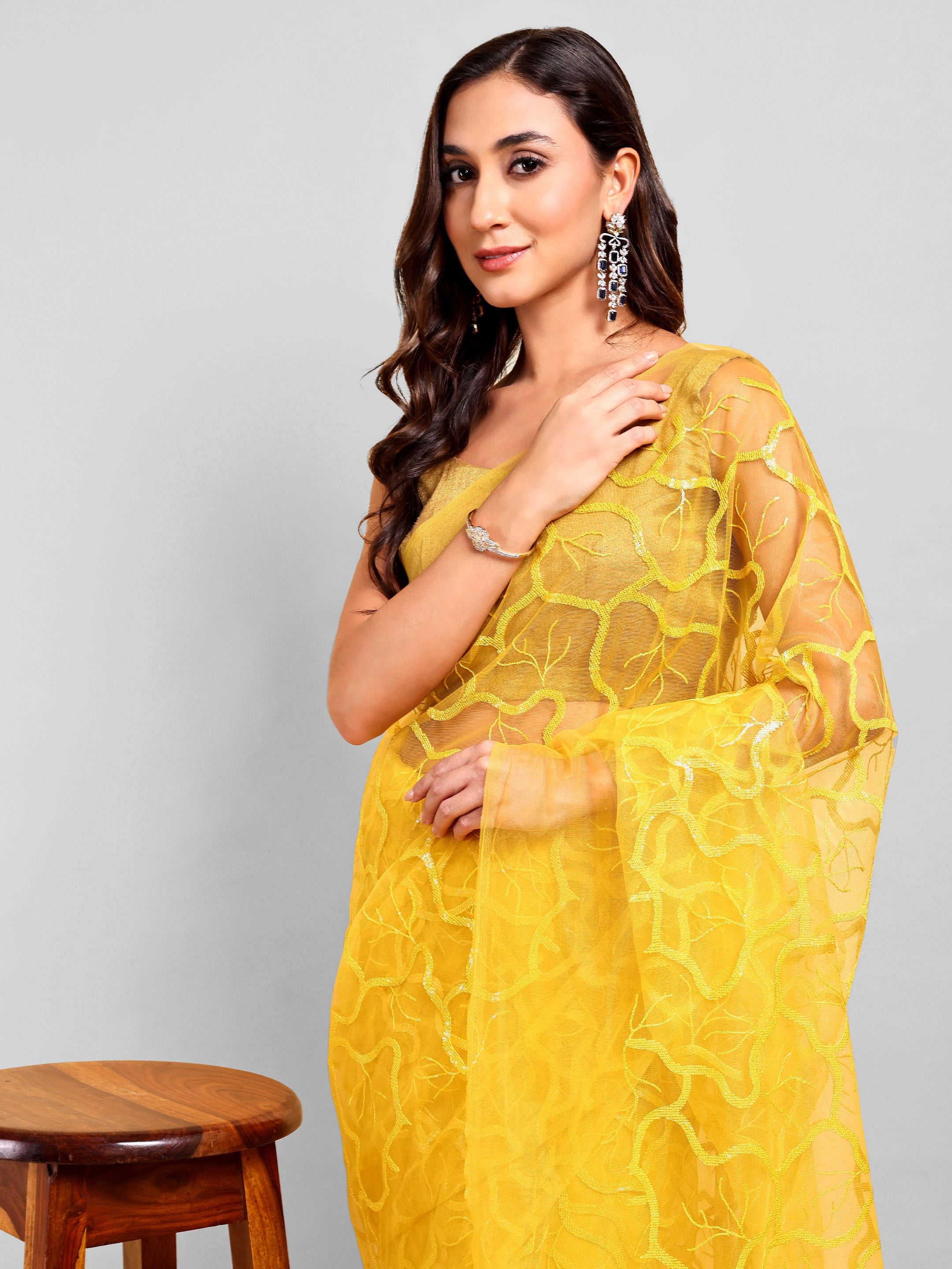 Yellow Saree Set (2 Piece)