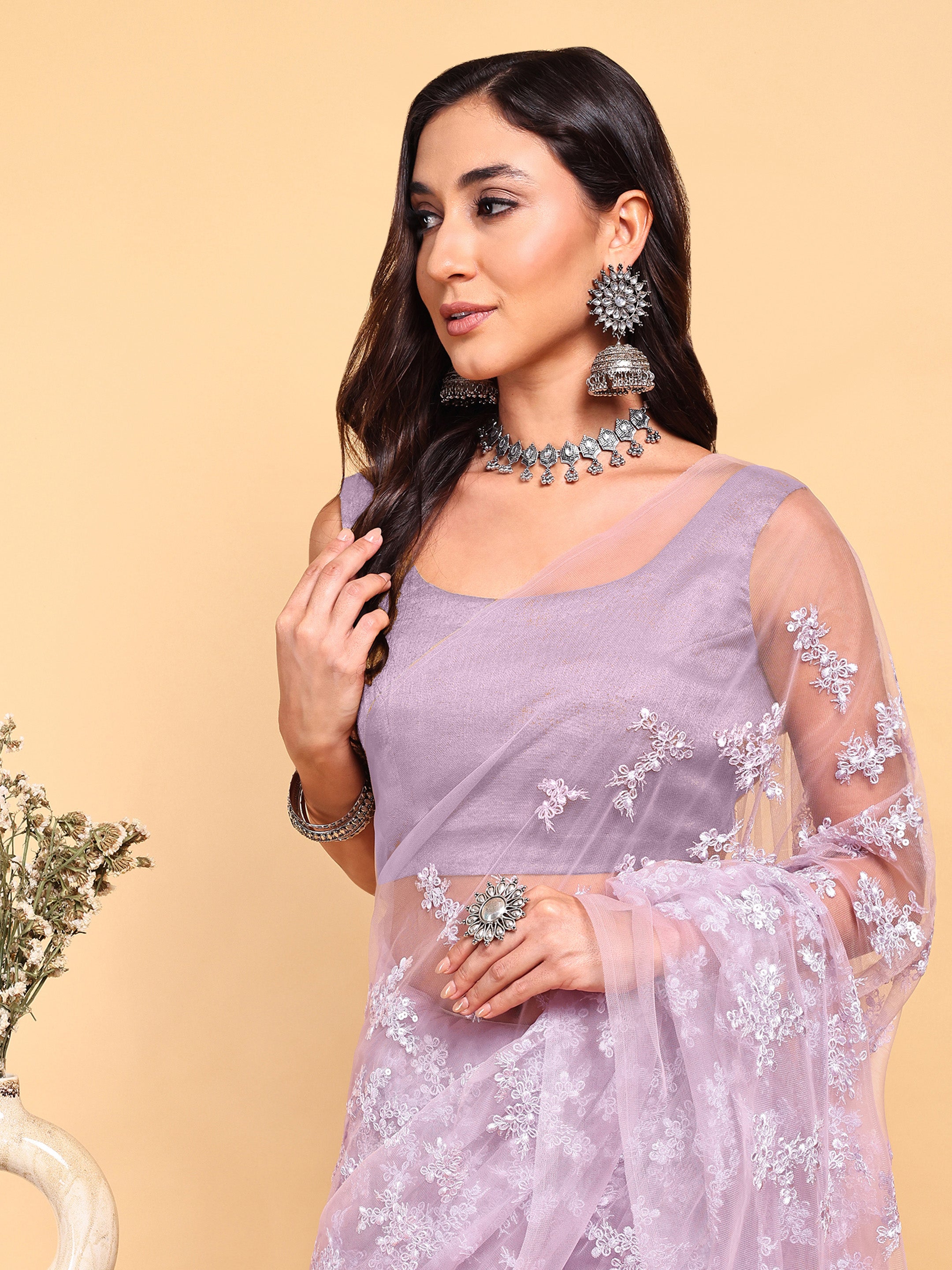 Lilac Saree Set (2 Piece)