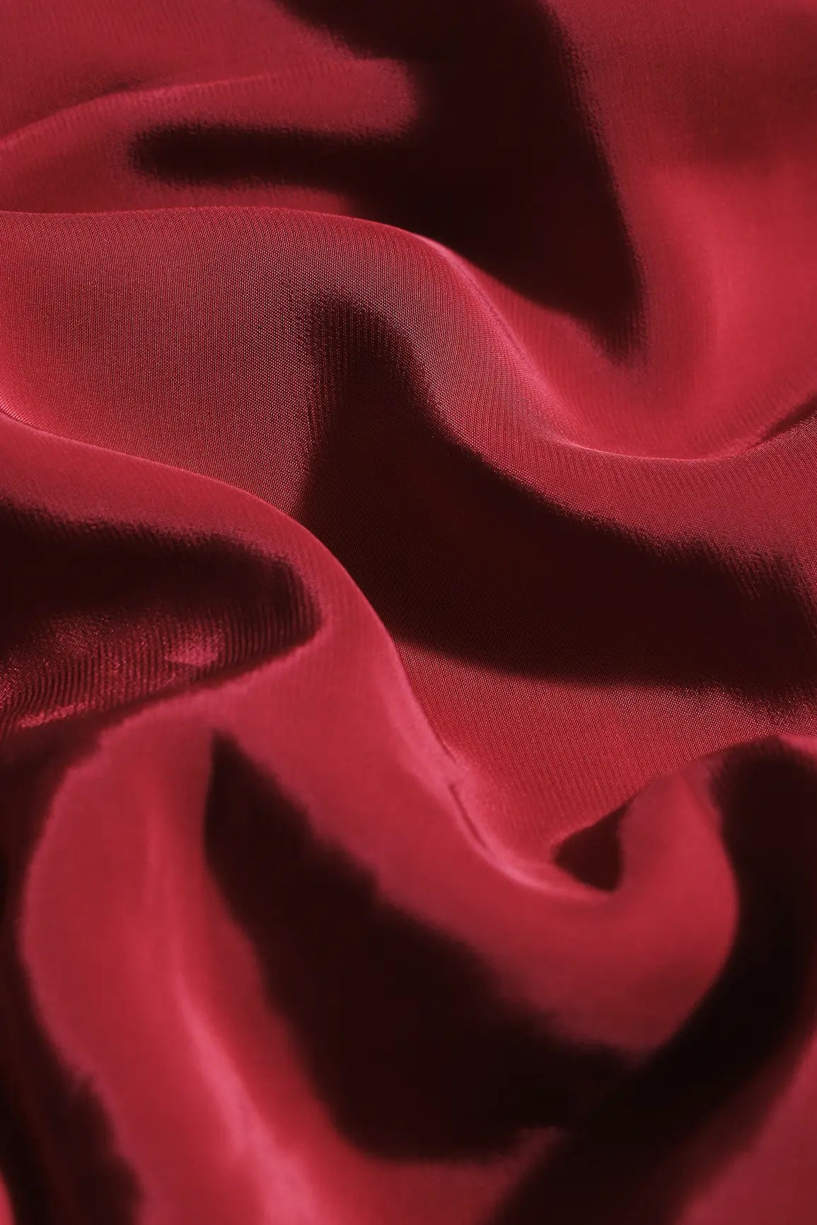 Maroon Dyed Pure Crepe Fabric