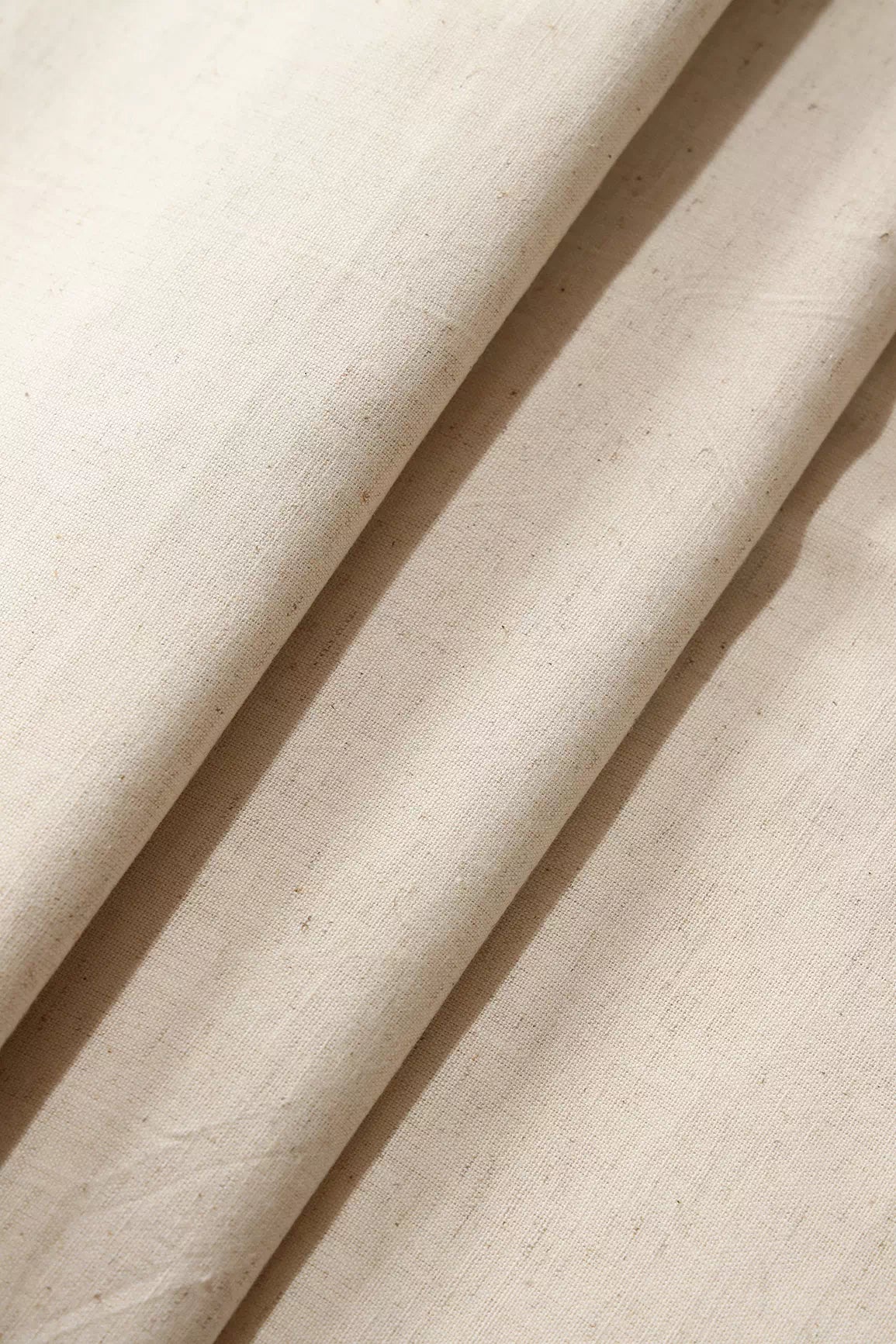Off White Textured Pattern Organic Flex Cotton Fabric