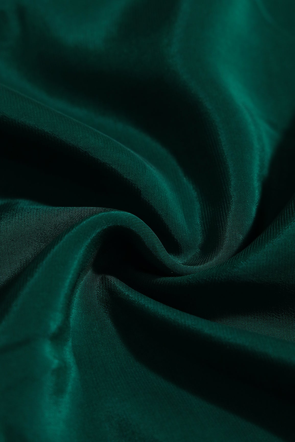 Bottle Green Dyed Pure Crepe Fabric
