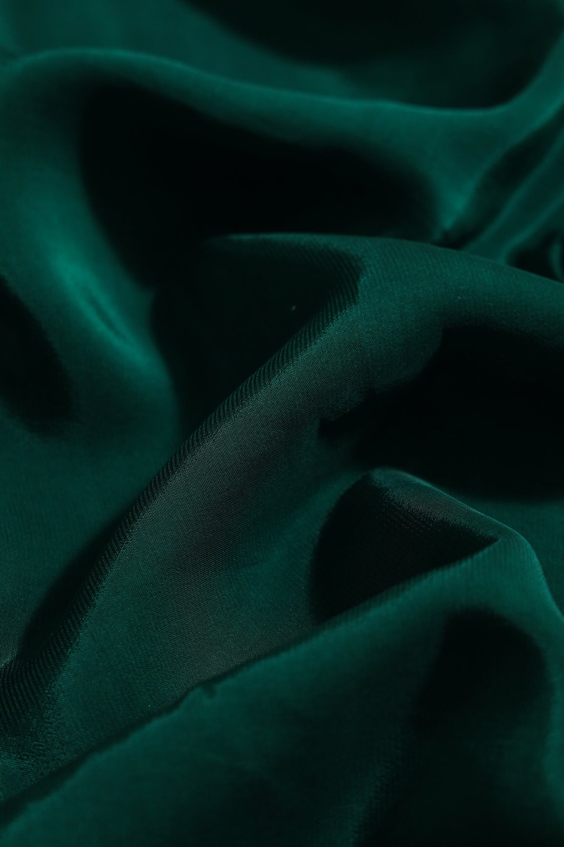 Bottle Green Dyed Pure Crepe Fabric