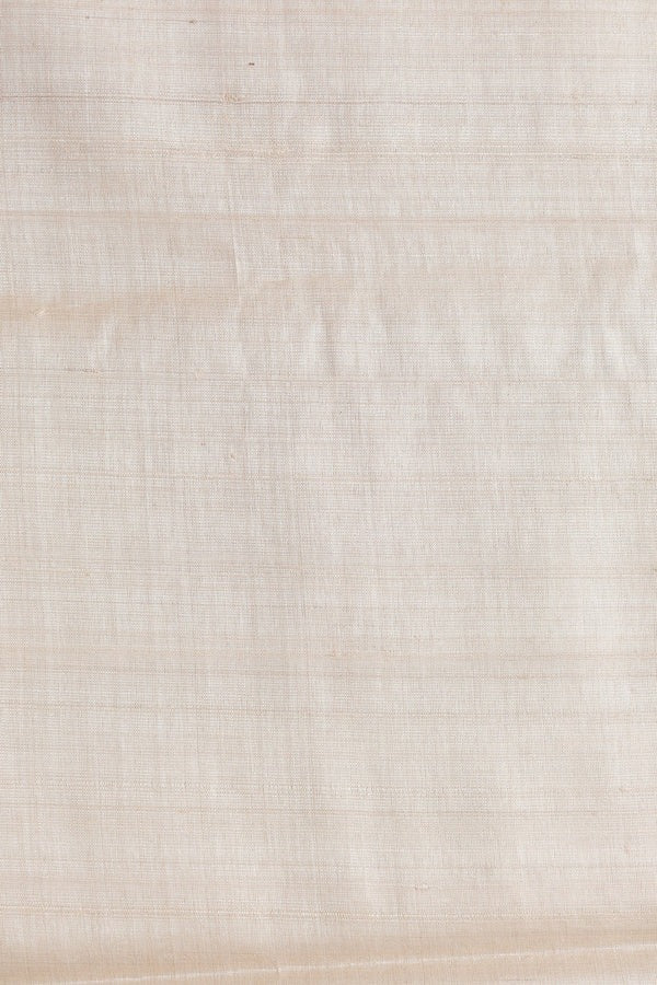 Off White Pure Mul Chanderi Silk Fabric