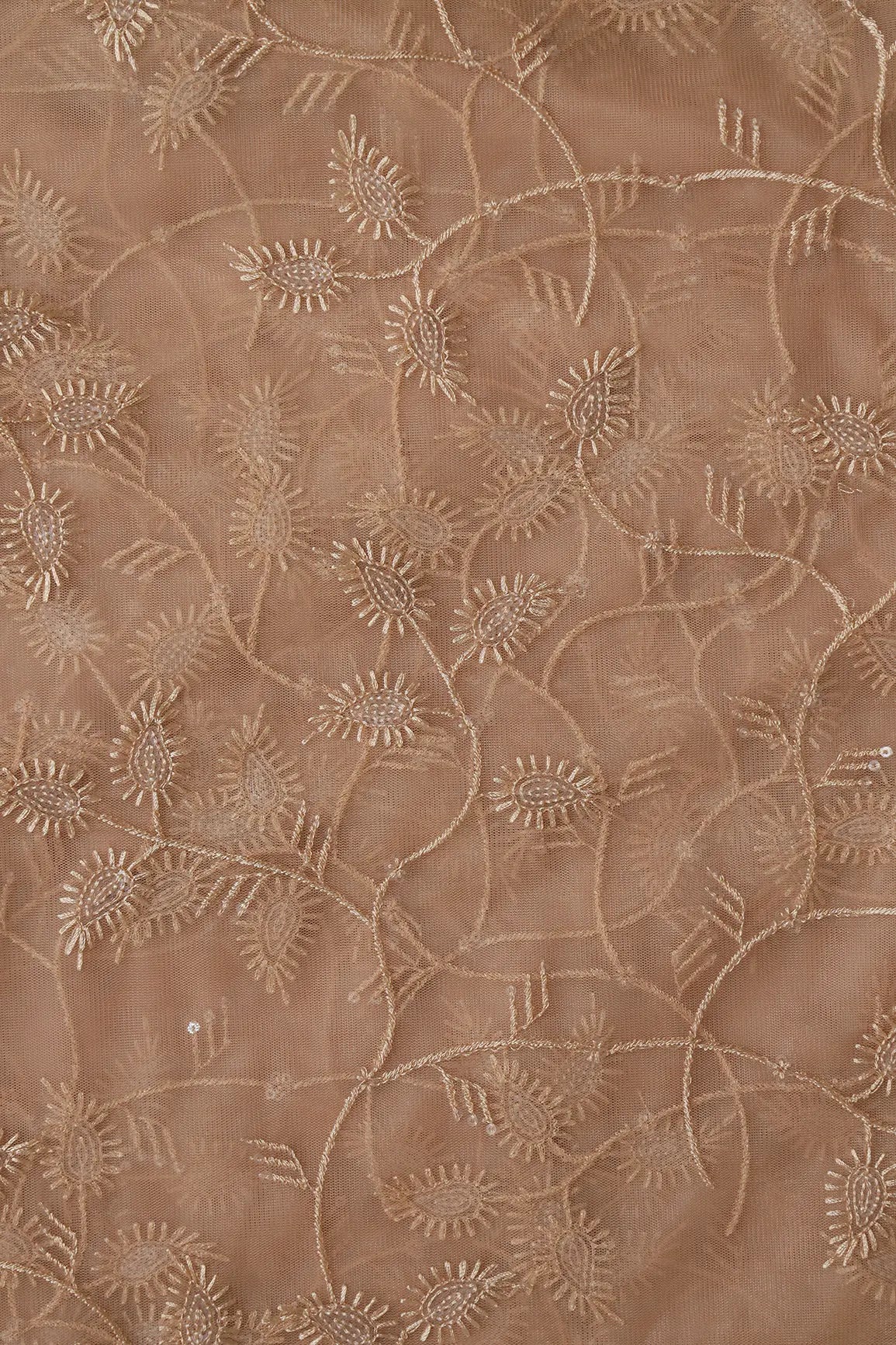 Beige And Pink Unstitched Lehenga Set Fabric (3 Piece) - doeraa