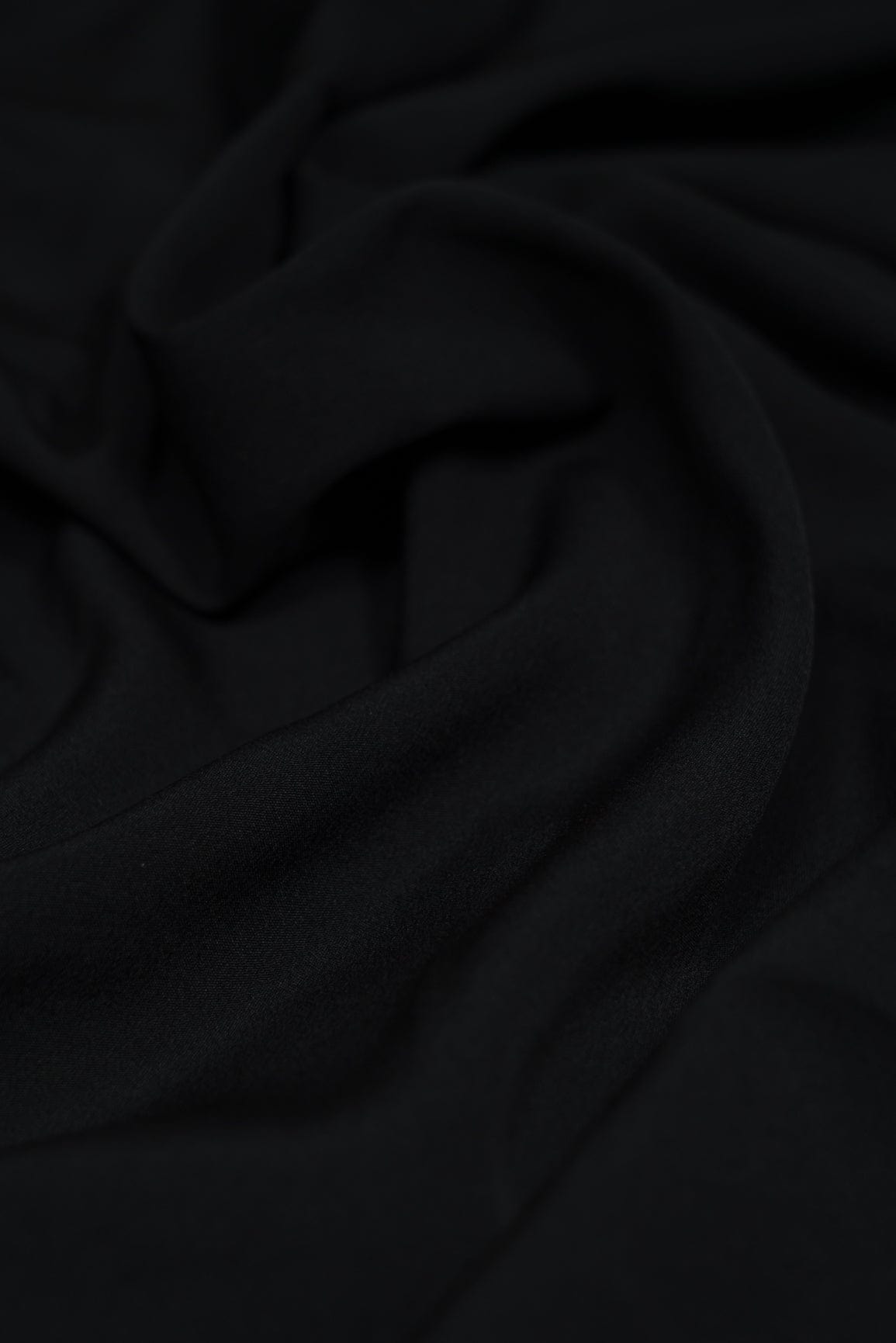 Black Dyed Crepe Fabric - doeraa