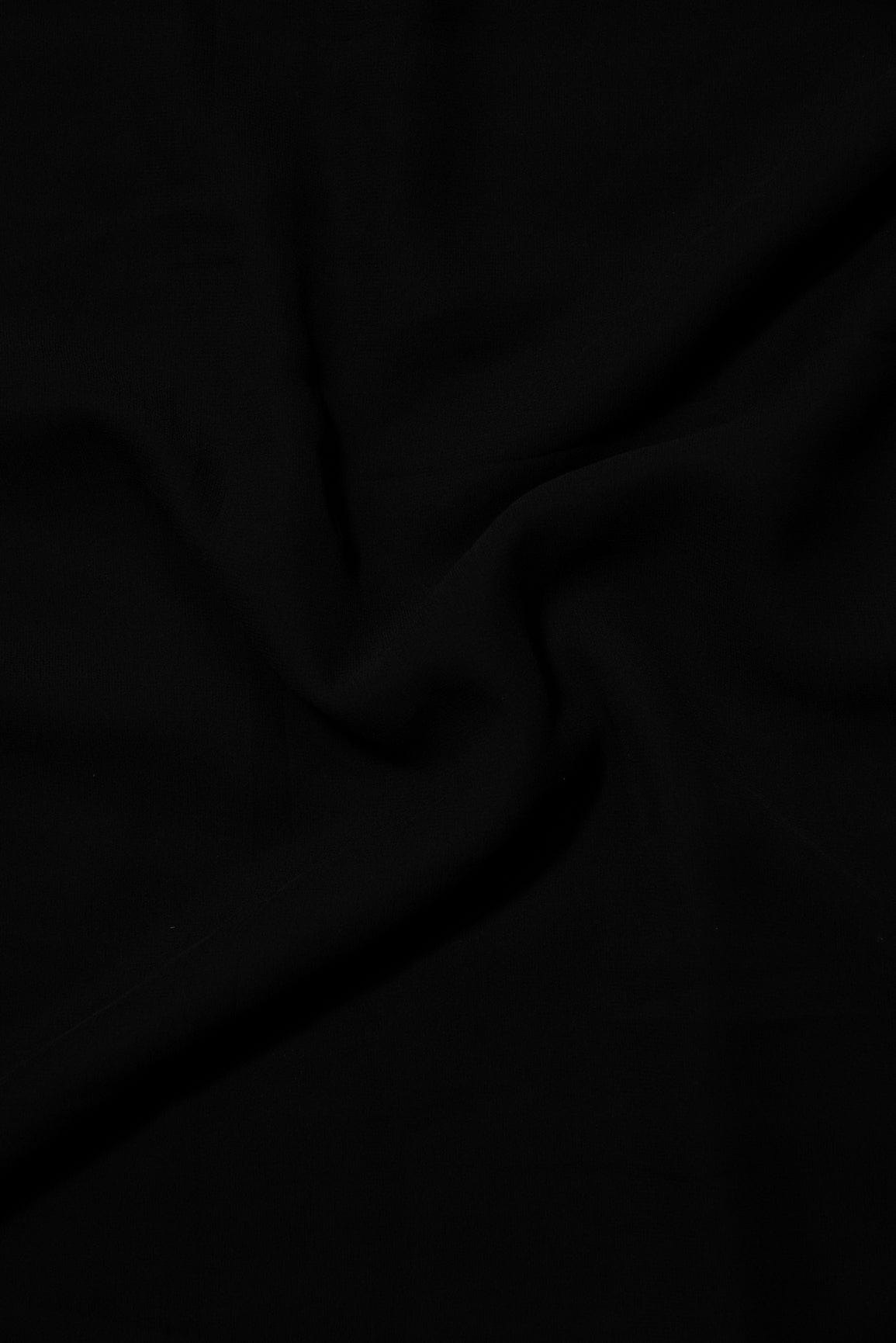 Black Dyed Georgette Fabric - doeraa