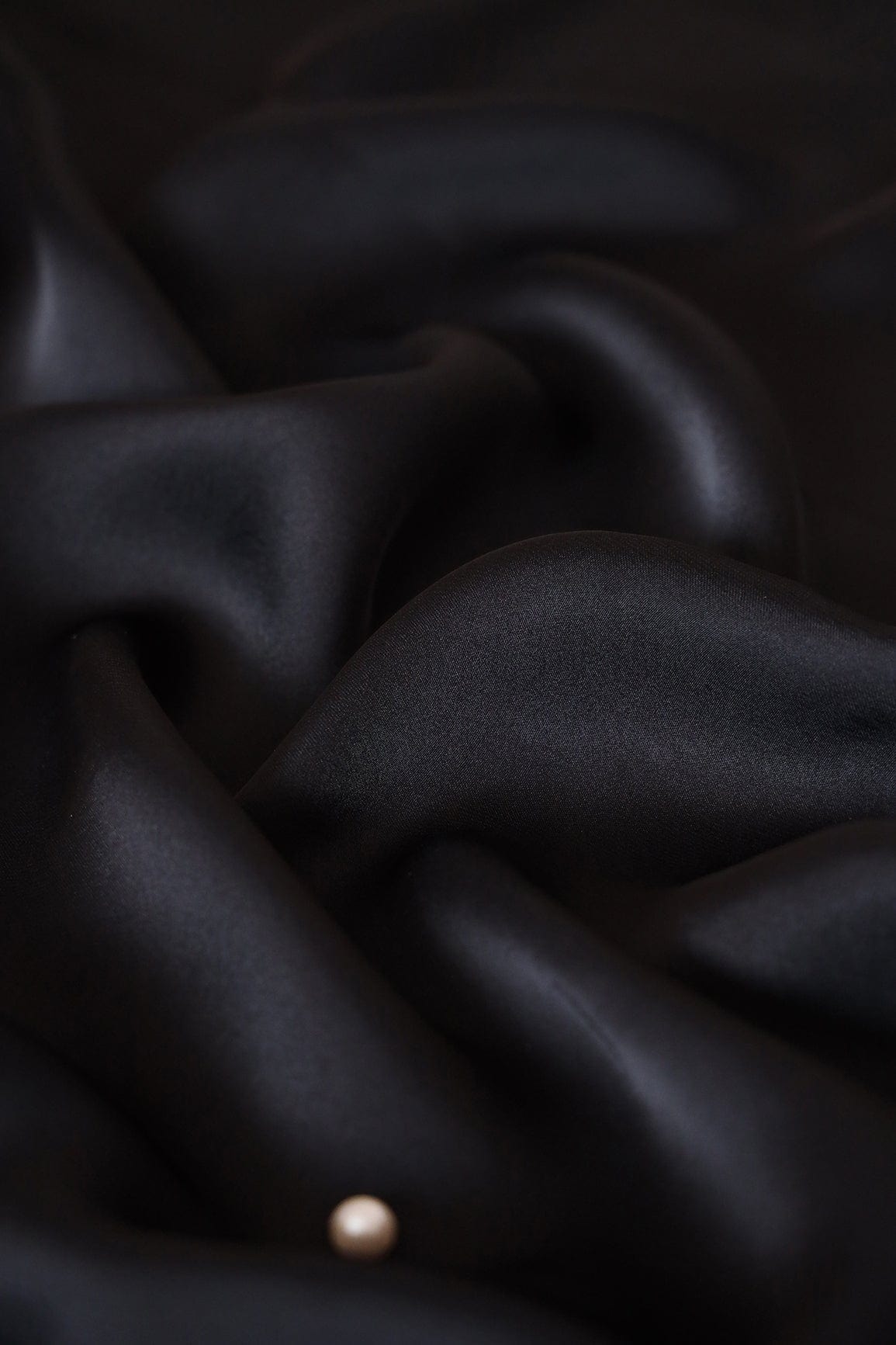 Black Dyed Georgette Satin Fabric - doeraa