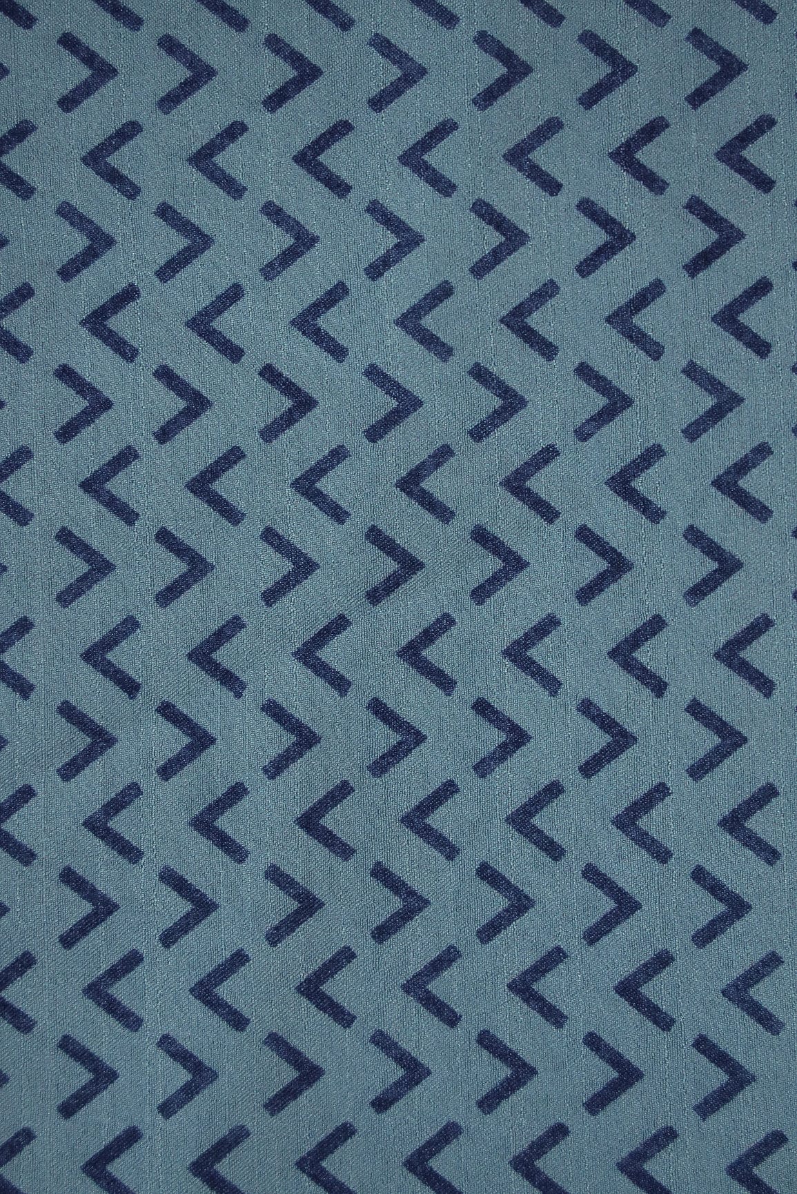 Blue Arrow Digital Print on Tussar Satin Fabric - doeraa