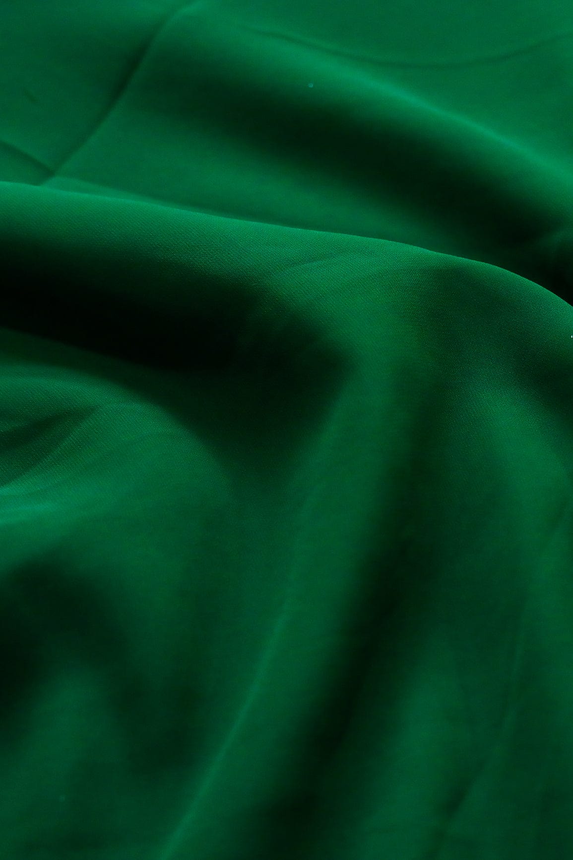Bottle Green Dyed Georgette Fabric - doeraa