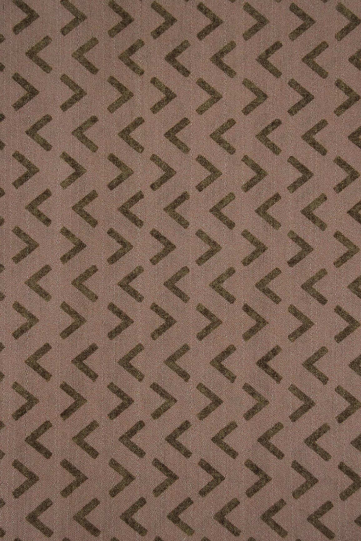 Brown Arrow Digital Print on Tussar Satin Fabric - doeraa