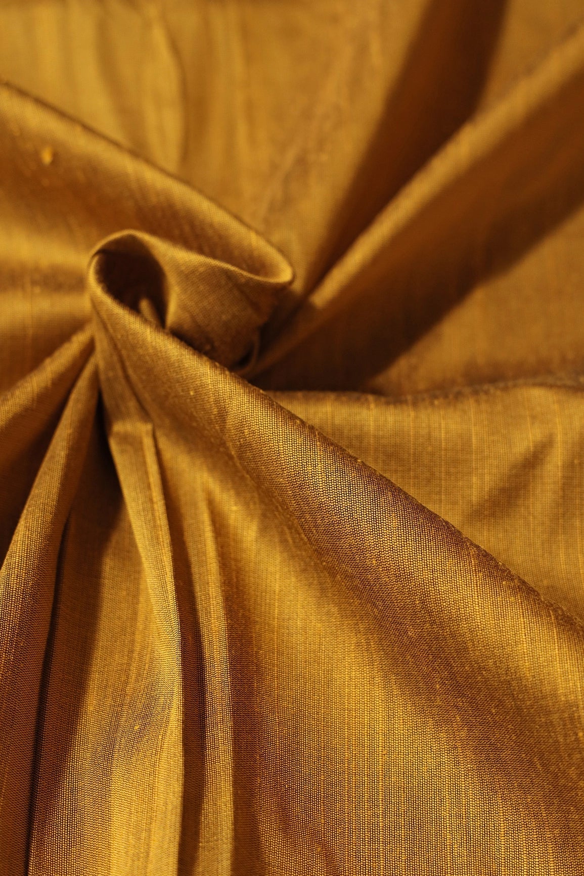 Copper Brown Raw Silk Fabric - doeraa