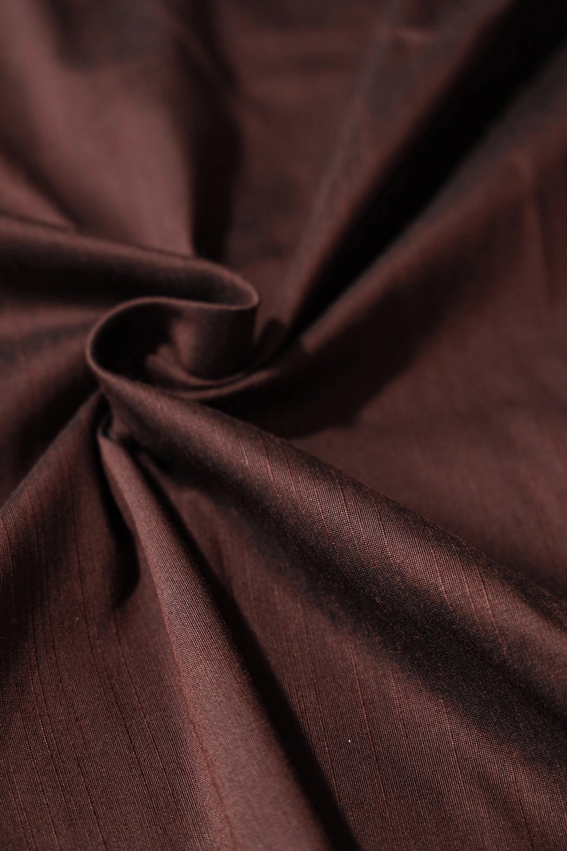 Dark Brown Raw Silk Fabric - doeraa