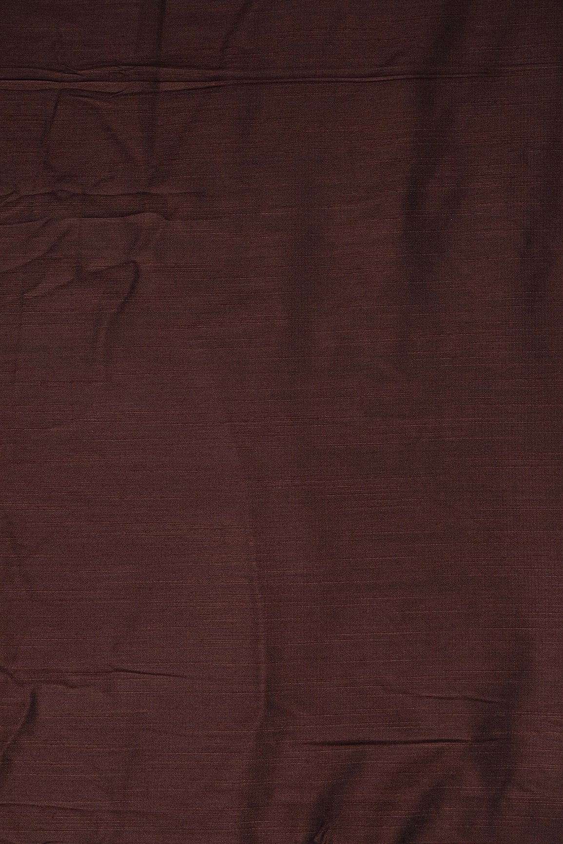 Dark Brown Raw Silk Fabric - doeraa