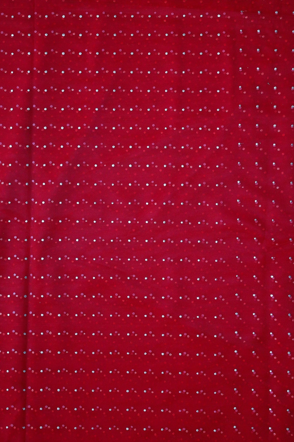 doeraa Embroidery Fabrics Red Golden Dew Drops Soft Net Fabric