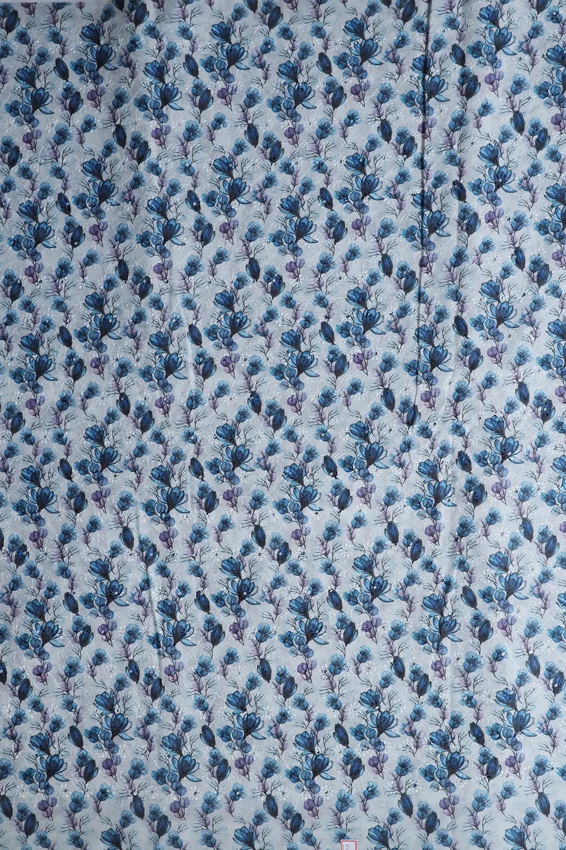 Floral Digital Print On Hakoba Cotton Embroidery Fabric - doeraa