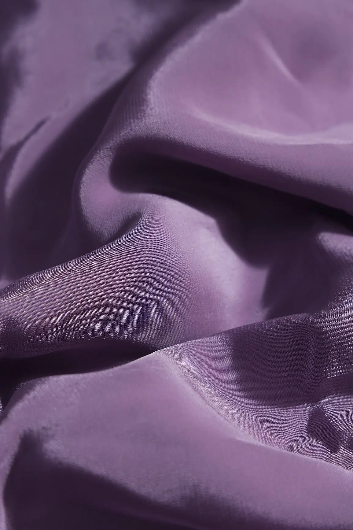 Lilac Dyed Pure Crepe Fabric - doeraa