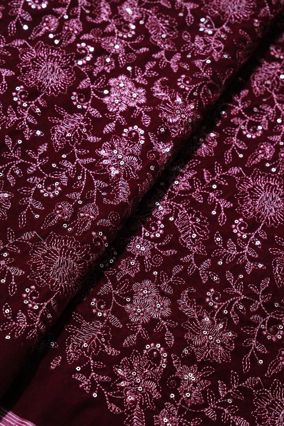 Maroon And Beige Unstitched Lehenga Set Fabric (3 Piece) - doeraa