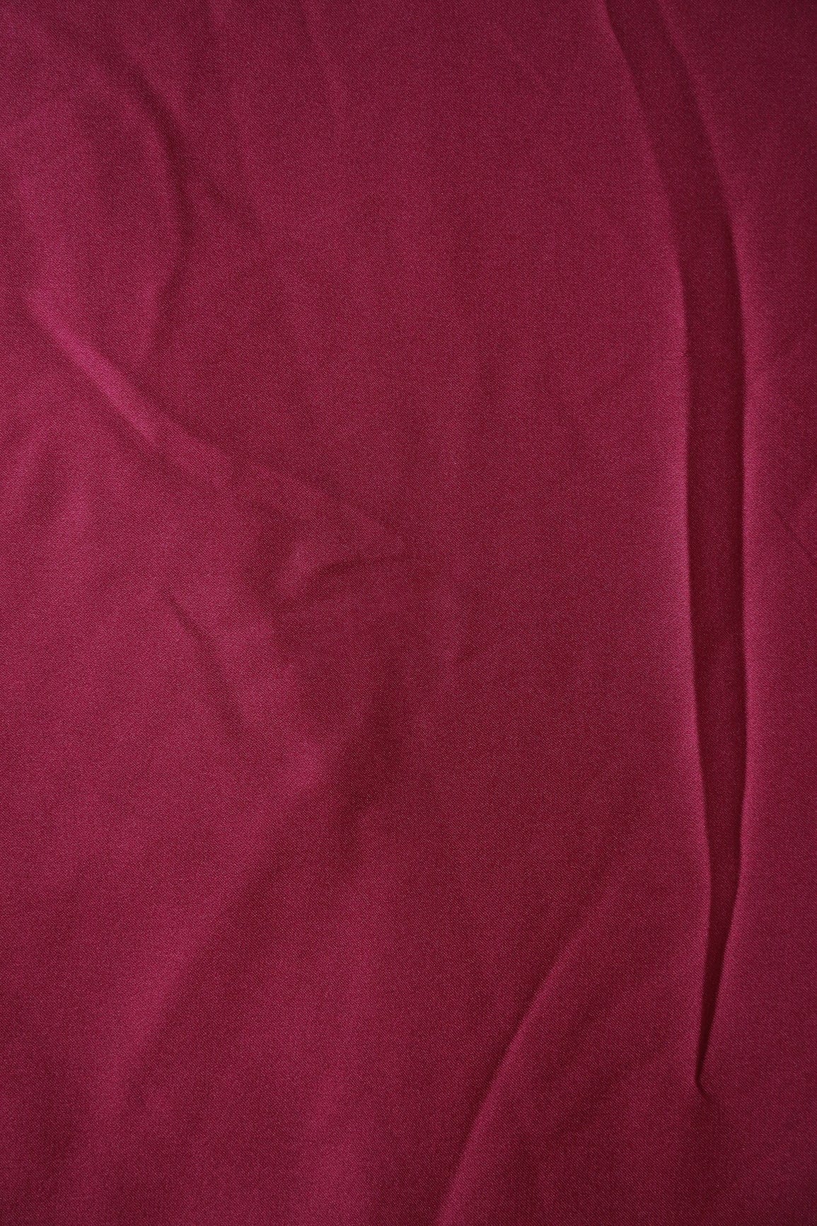 Maroon Dyed Georgette Satin Fabric - doeraa