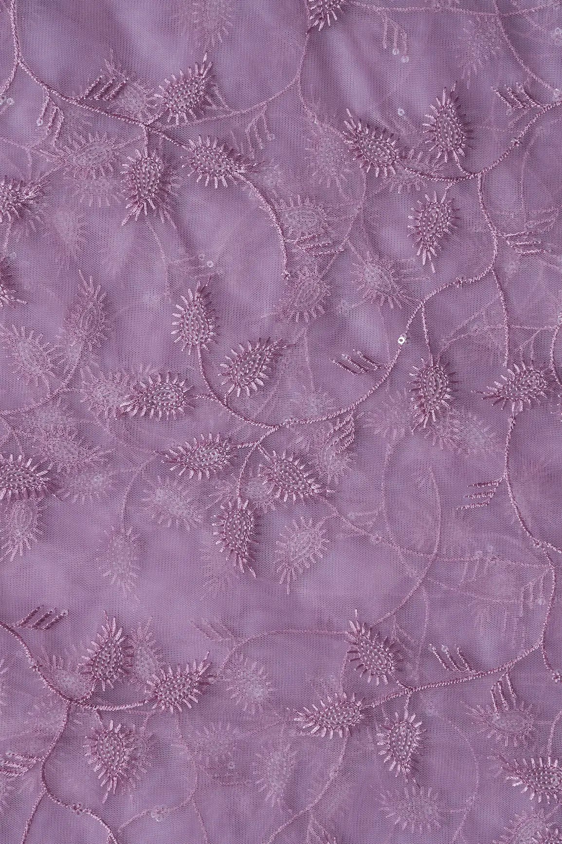 Mauve And Lavender Unstitched Lehenga Set Fabric (3 Piece) - doeraa