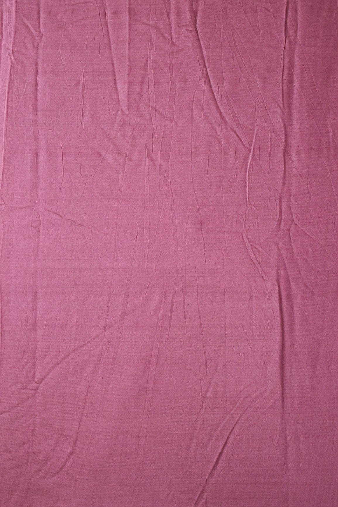 Mauve Dyed Viscose Chanderi Silk Fabric - doeraa