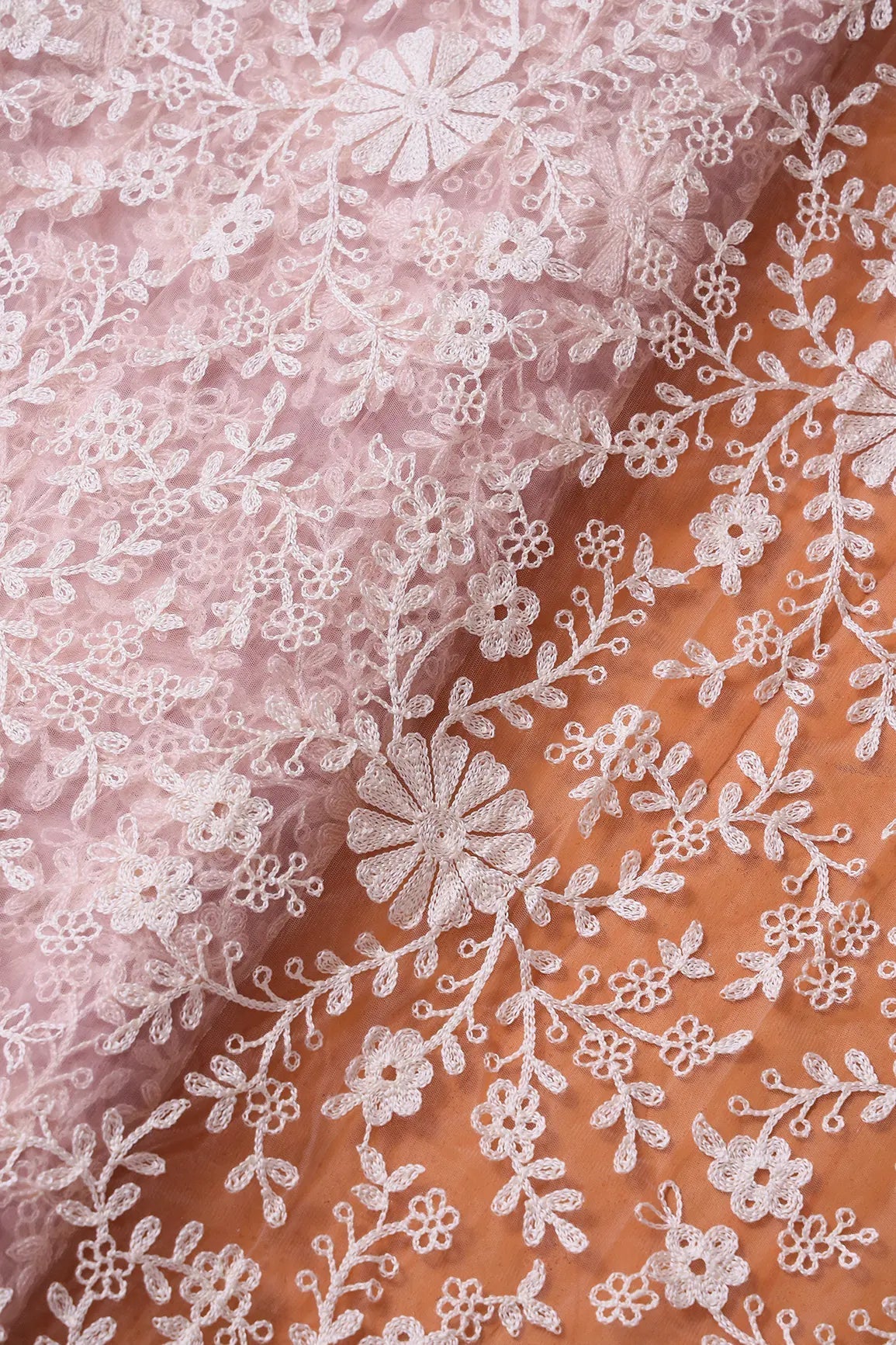 Mauve Unstitched Lehenga Set Fabric (3 Piece) - doeraa
