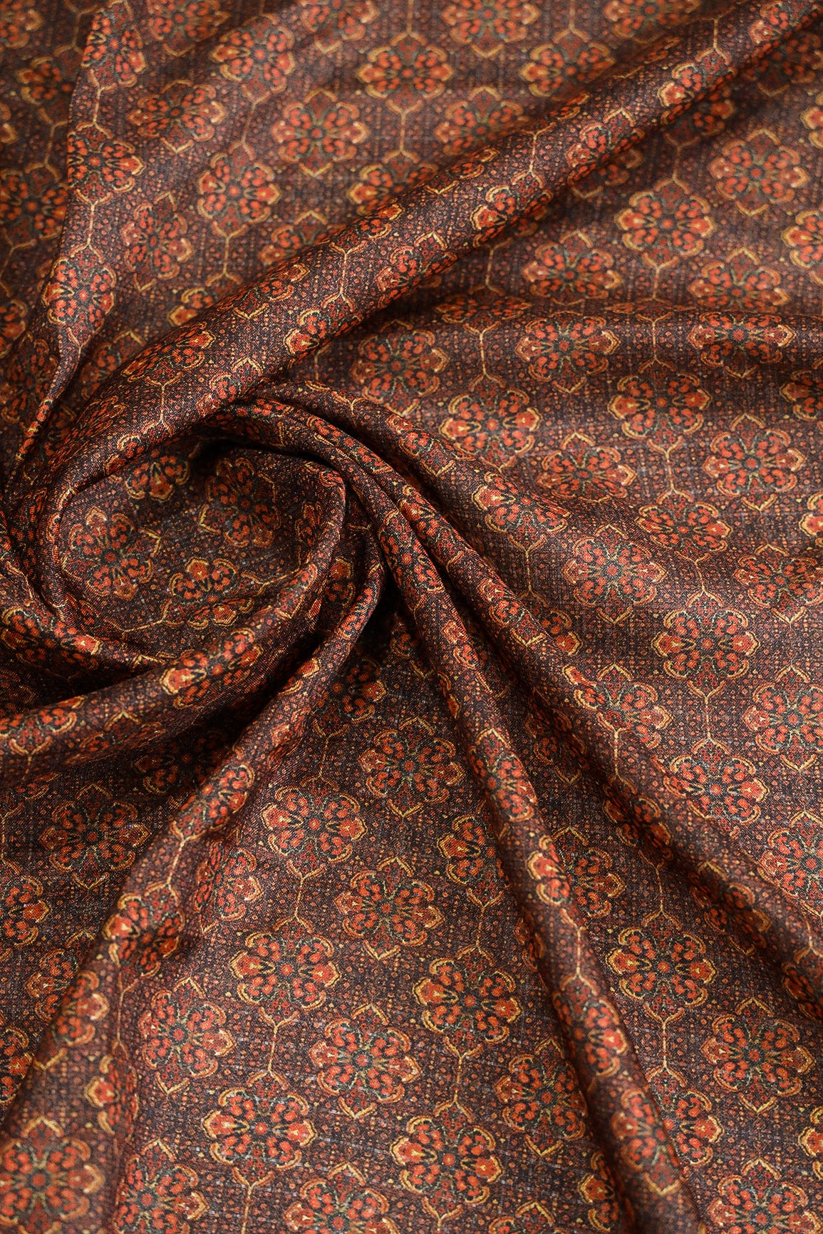 Multi Colour Elegant Digital Print on Silk Fabric - doeraa