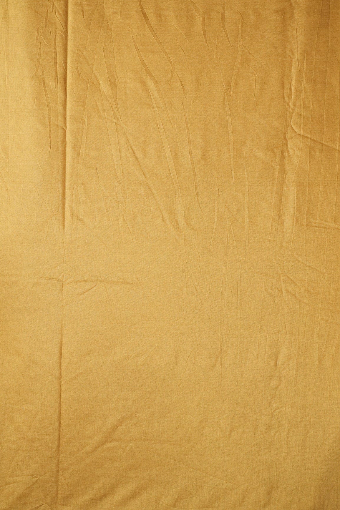 Mustard Dyed Viscose Chanderi Silk Fabric - doeraa