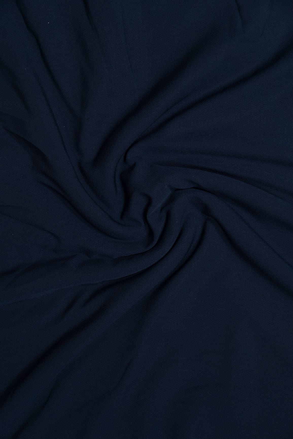 Navy Blue Dyed Crepe Fabric - doeraa