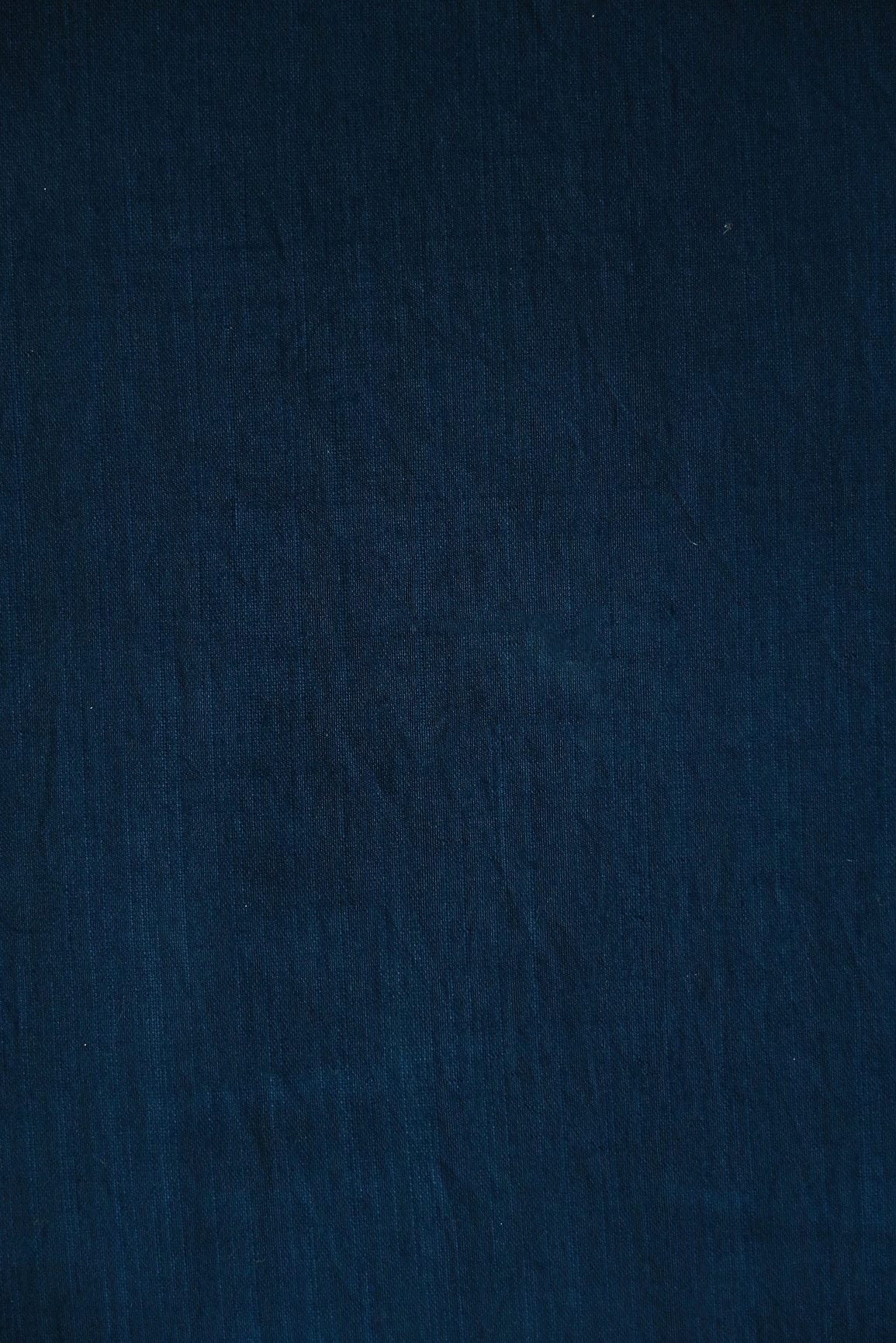 Navy Blue Raw Silk Fabric - doeraa