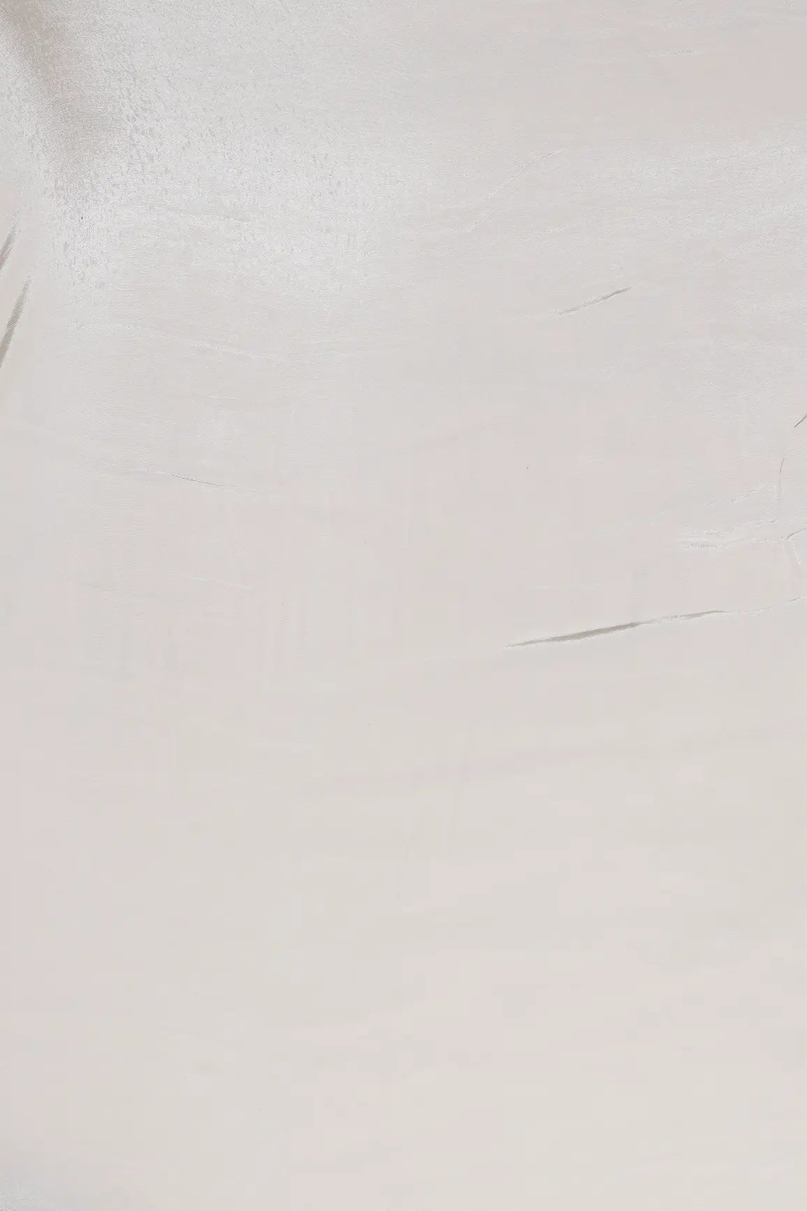 Off White Dyed Pure Crepe Fabric - doeraa