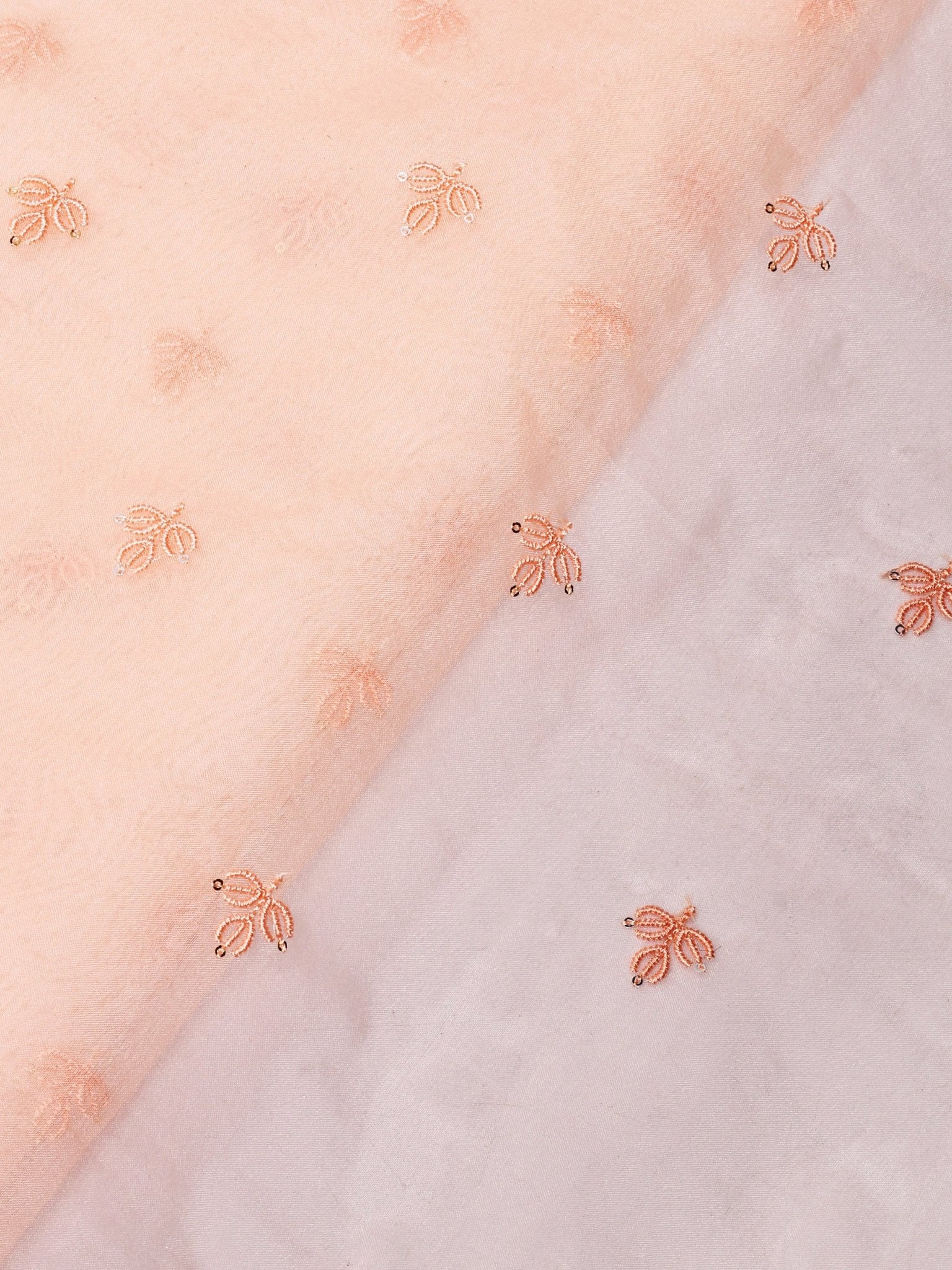 Peach Saree Set (2 Piece) - doeraa