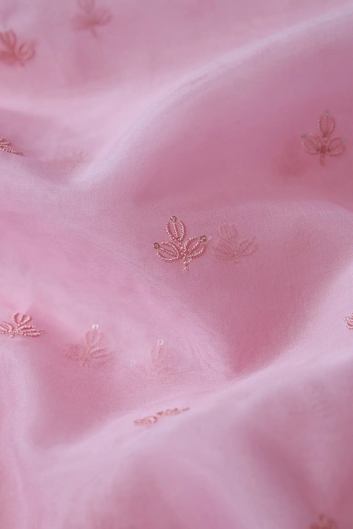 Pink Unstitched Lehenga Set Fabric (3 Piece) - doeraa