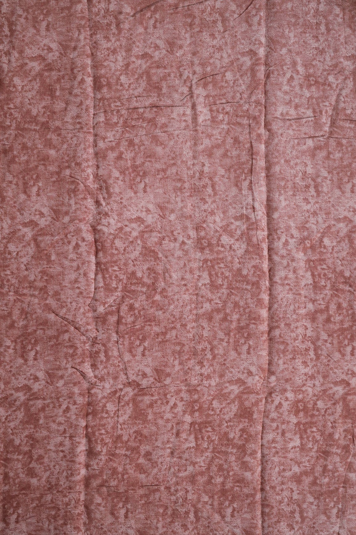 doeraa Plain Fabrics Brown And Cream Plain Texture Pattern On Viscose Chanderi Silk Fabric