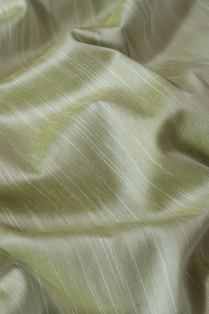doeraa Plain Fabrics Light Olive Dyed Raw Silk Fabric