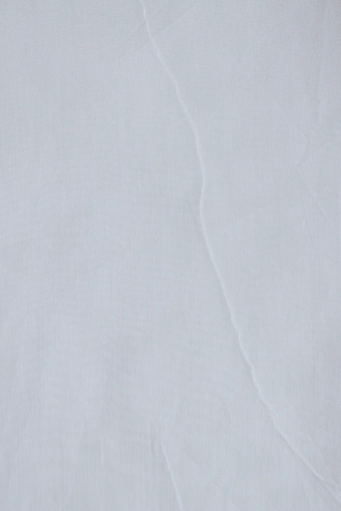 Plain White Polyester Chanderi Silk Fabric - doeraa