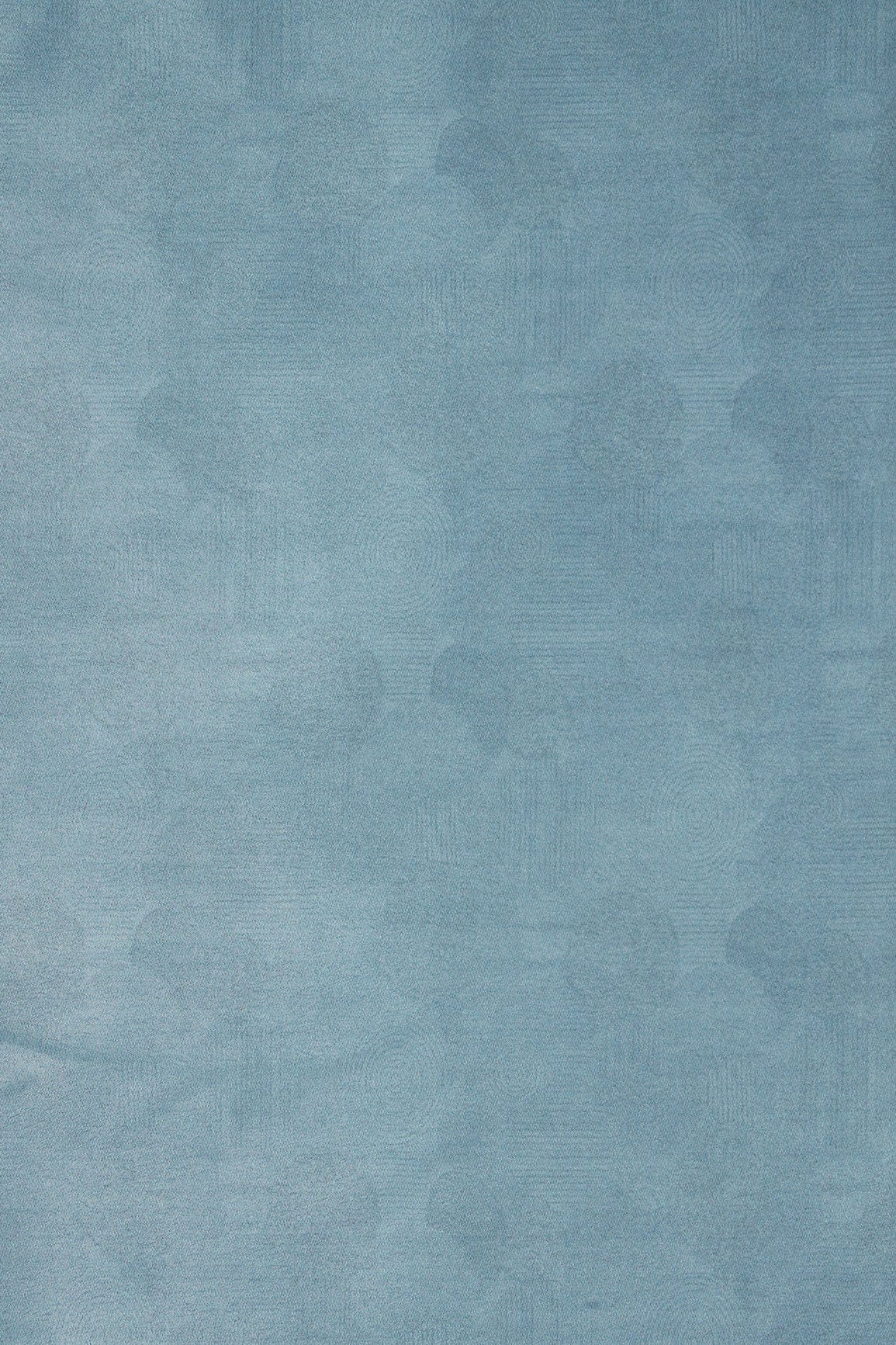 doeraa Prints Pastel Blue Texture Pattern Digital Print On French Crepe Fabric